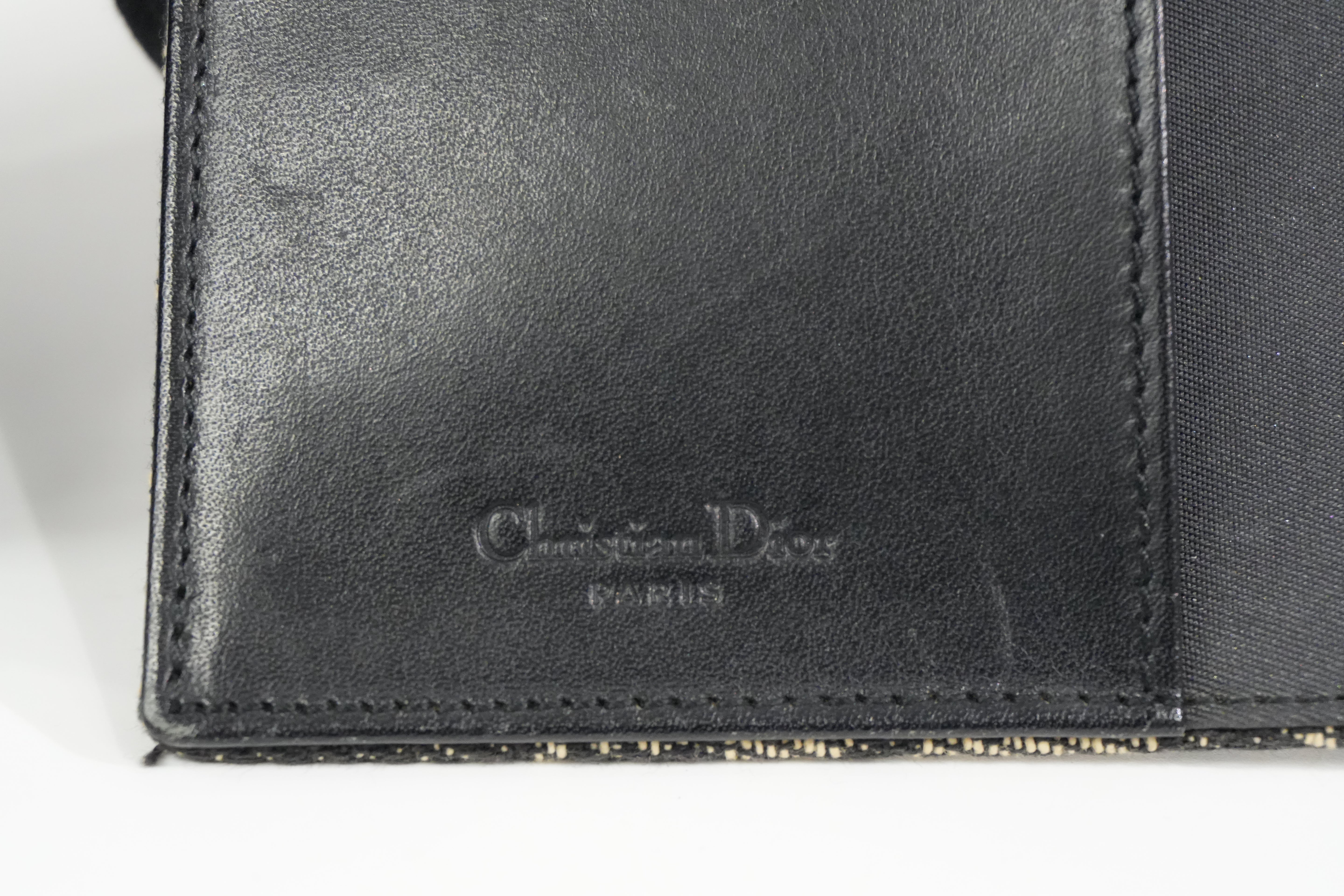 Pre-owned Christian Dior Oblique Trotter Organizer Black