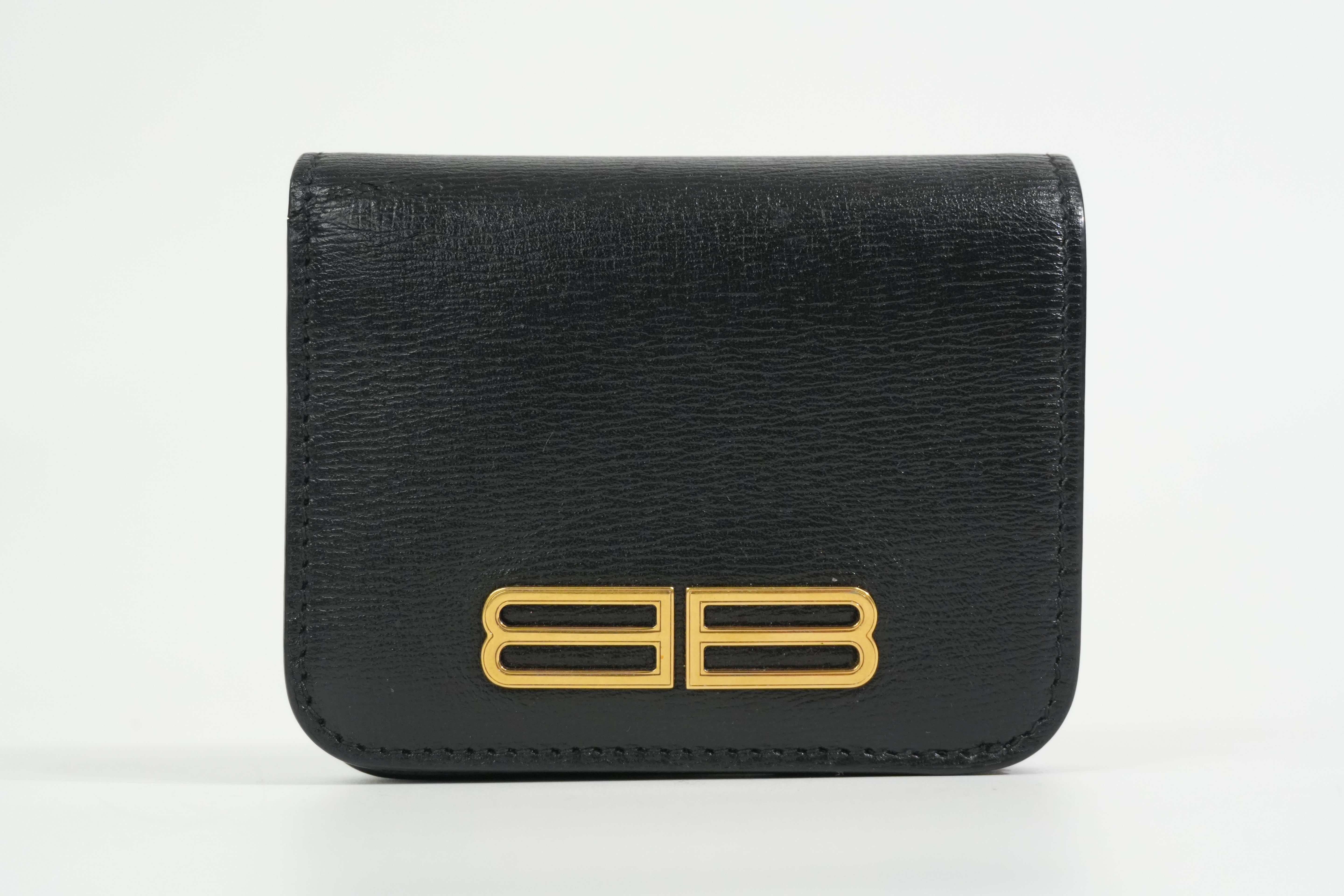 Pre-owned Balenciaga Bifold Wallet Black