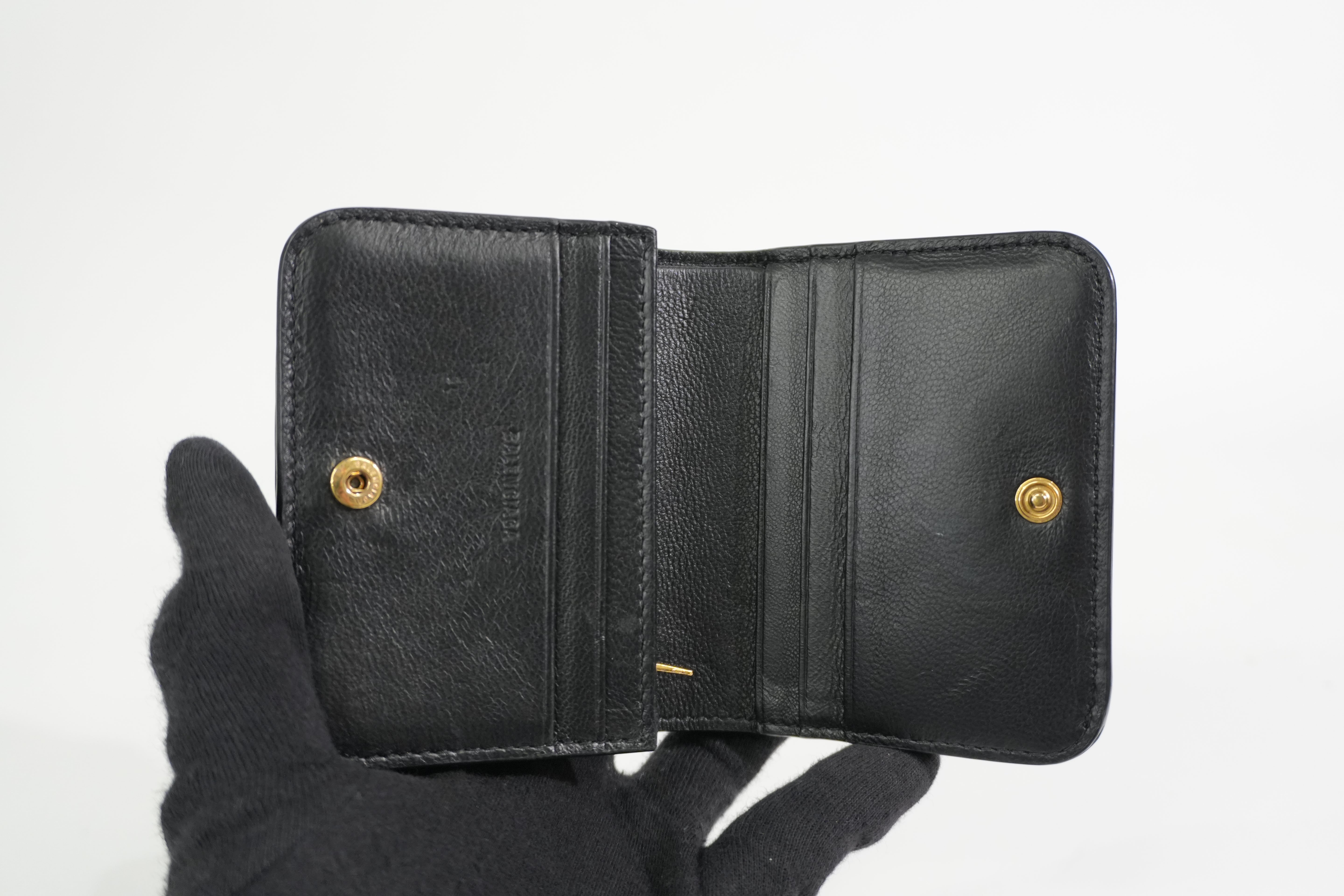 Pre-owned Balenciaga Bifold Wallet Black