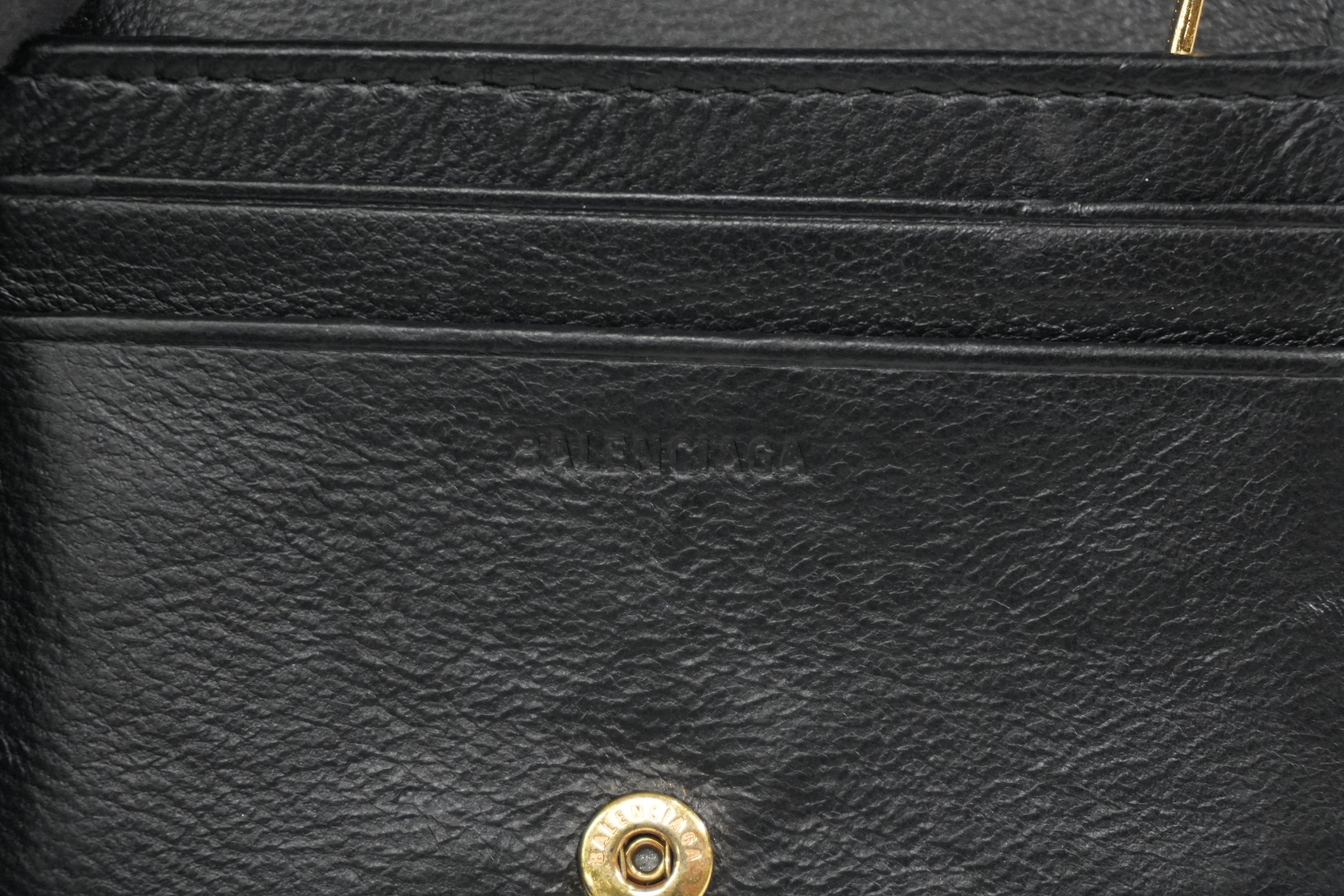 Pre-owned Balenciaga Bifold Wallet Black