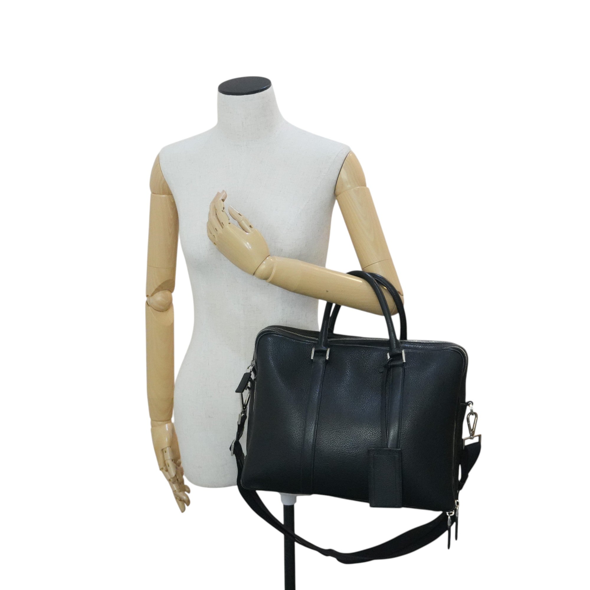 Pre-owned Prada Two Way Briefcase Black
