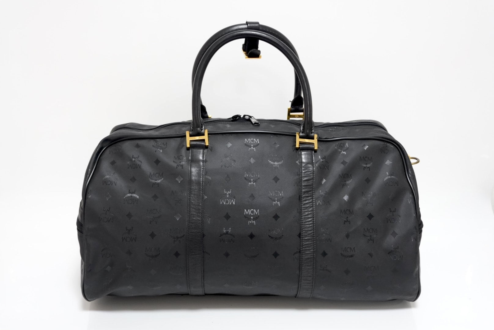 MCM Visetos Weekender Bag Black Used