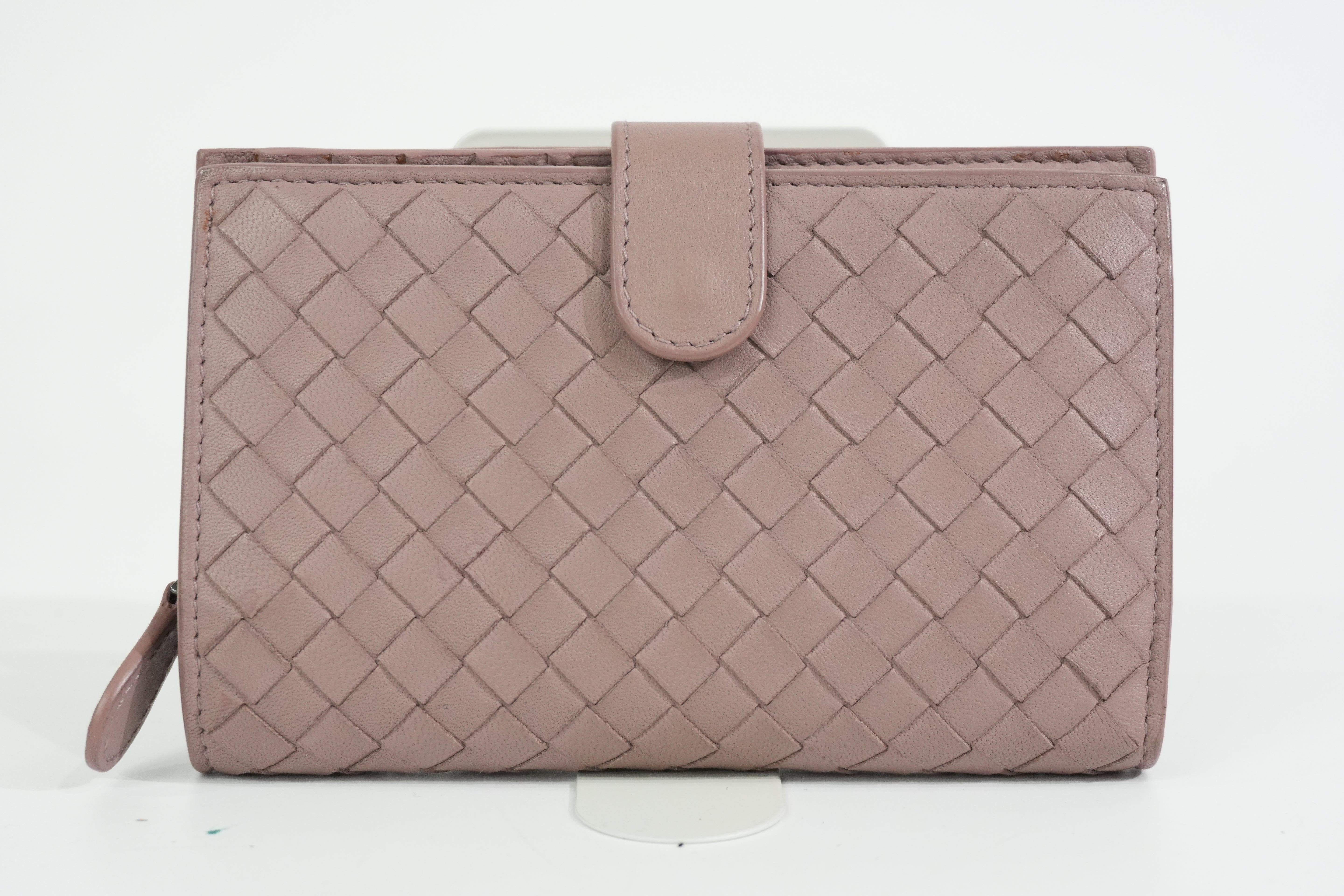 Pre-owned Bottega Short Wallet Pink