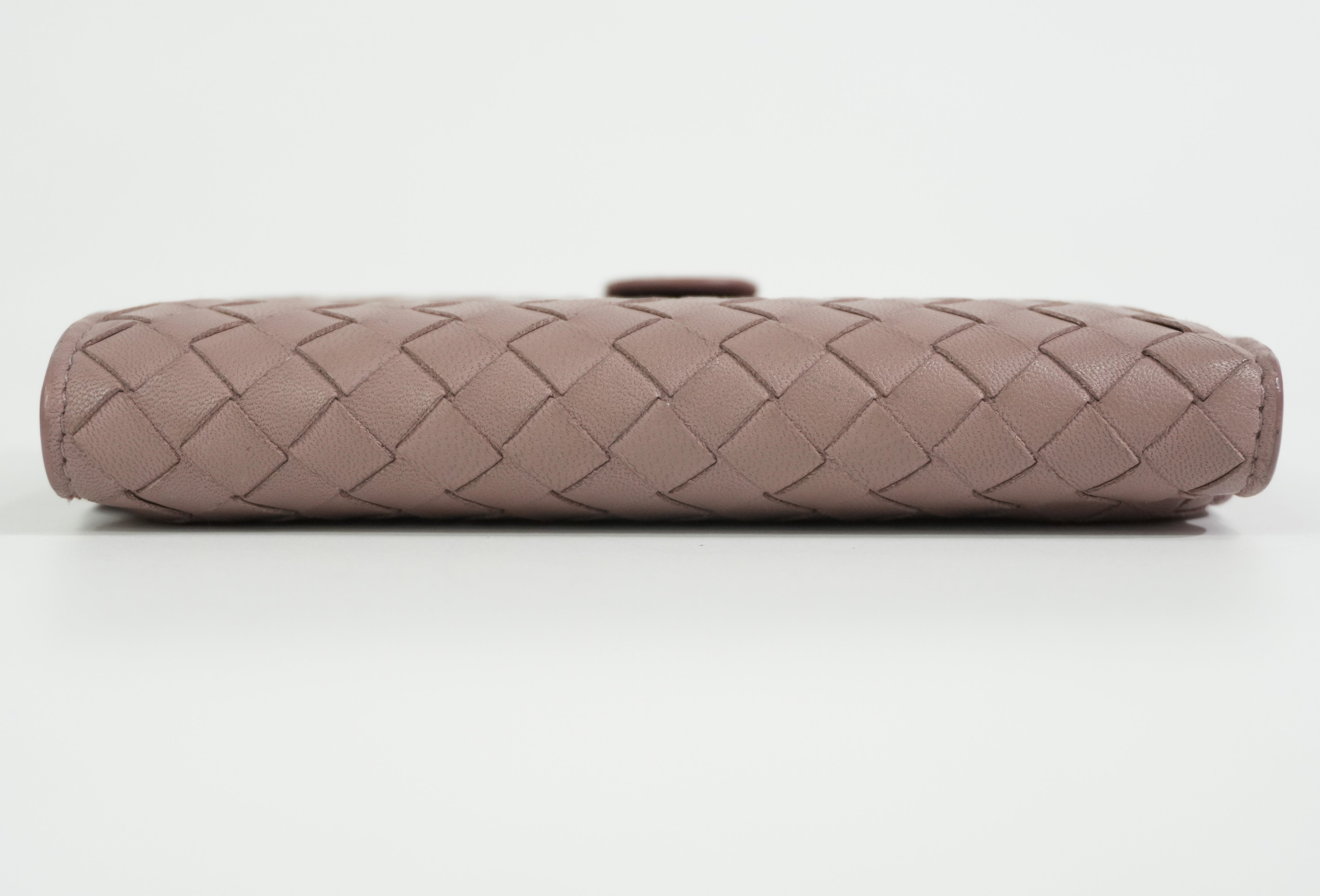 Pre-owned Bottega Short Wallet Pink