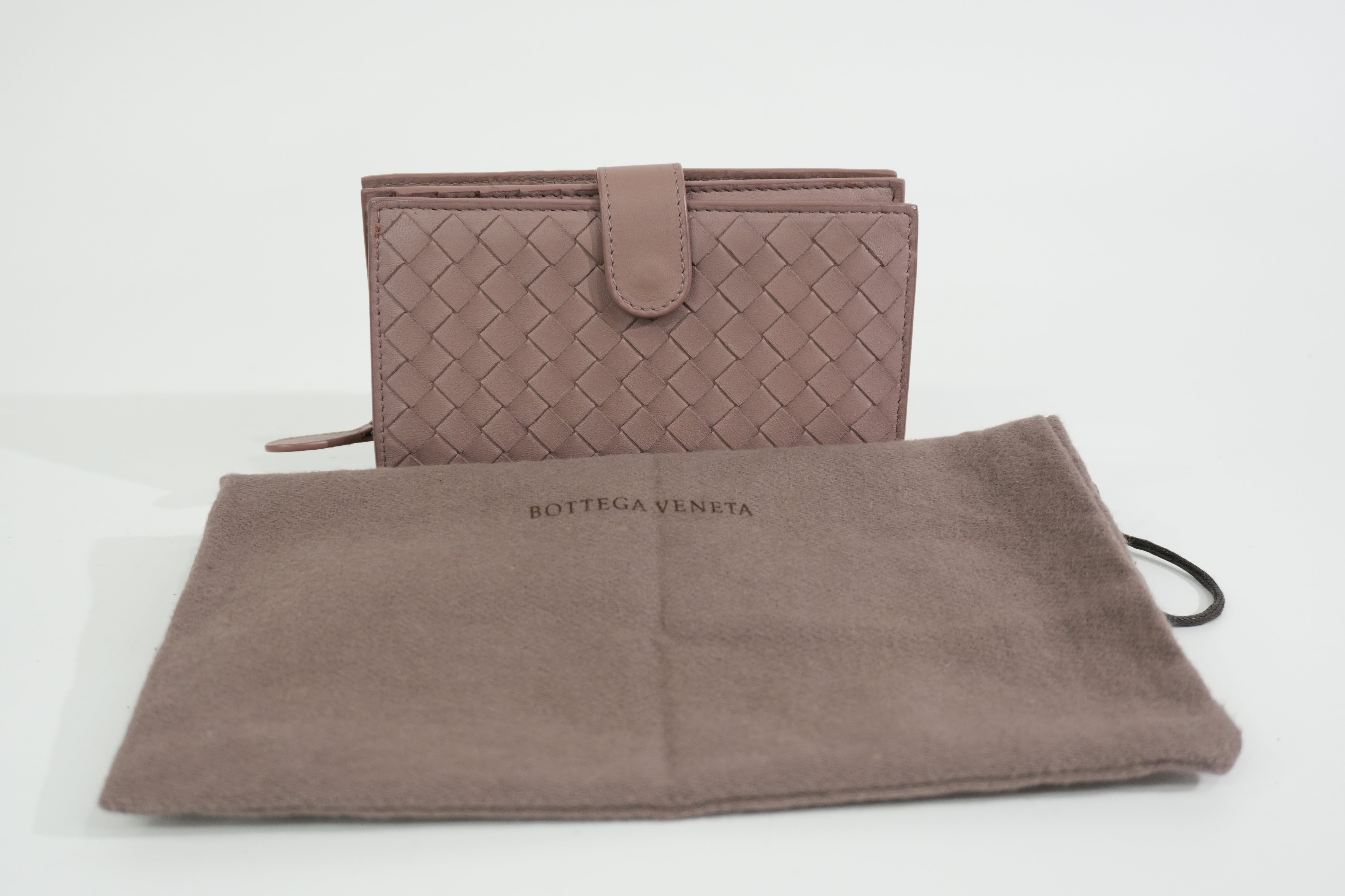 Pre-owned Bottega Short Wallet Pink