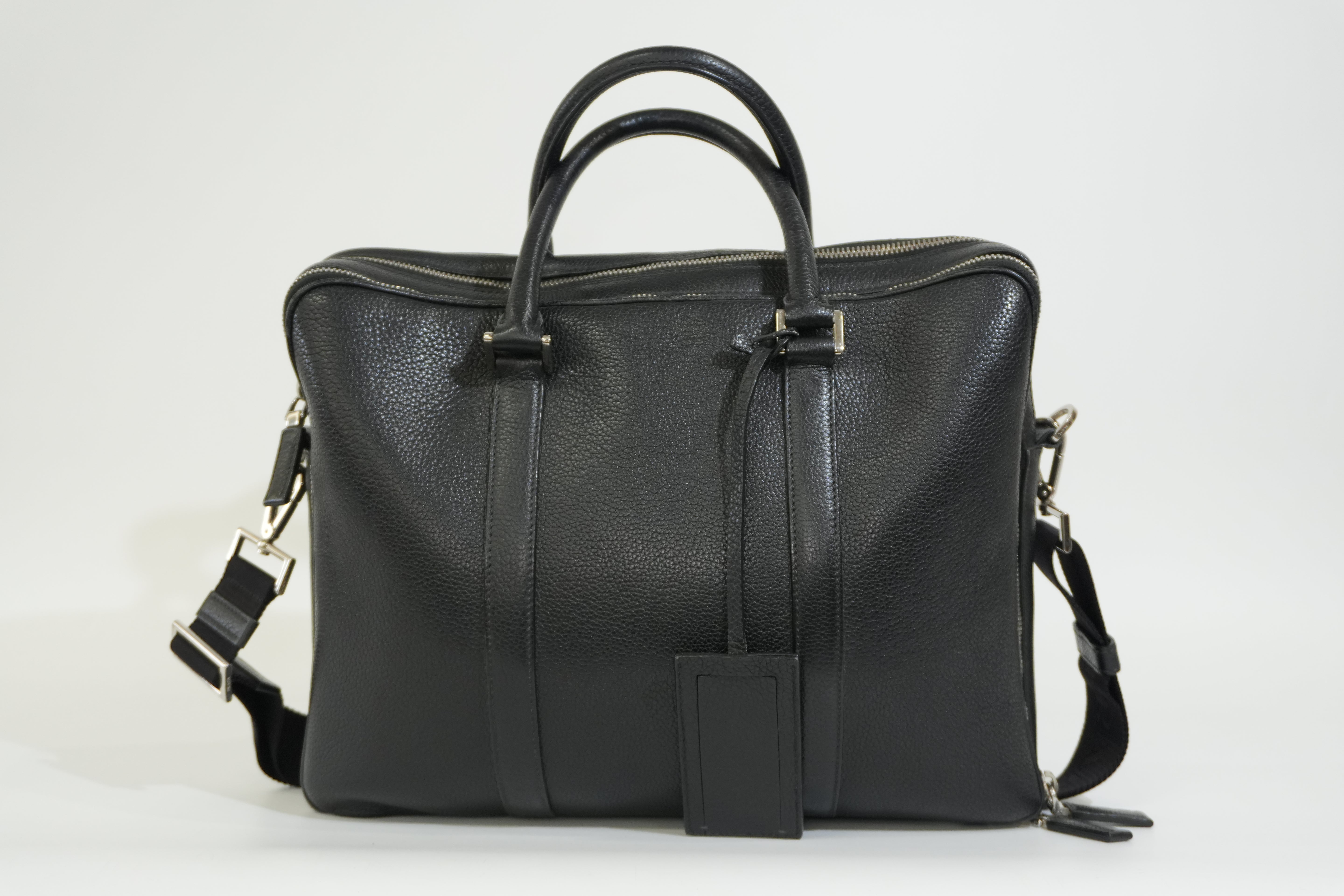 Pre-owned Prada Two Way Briefcase Black