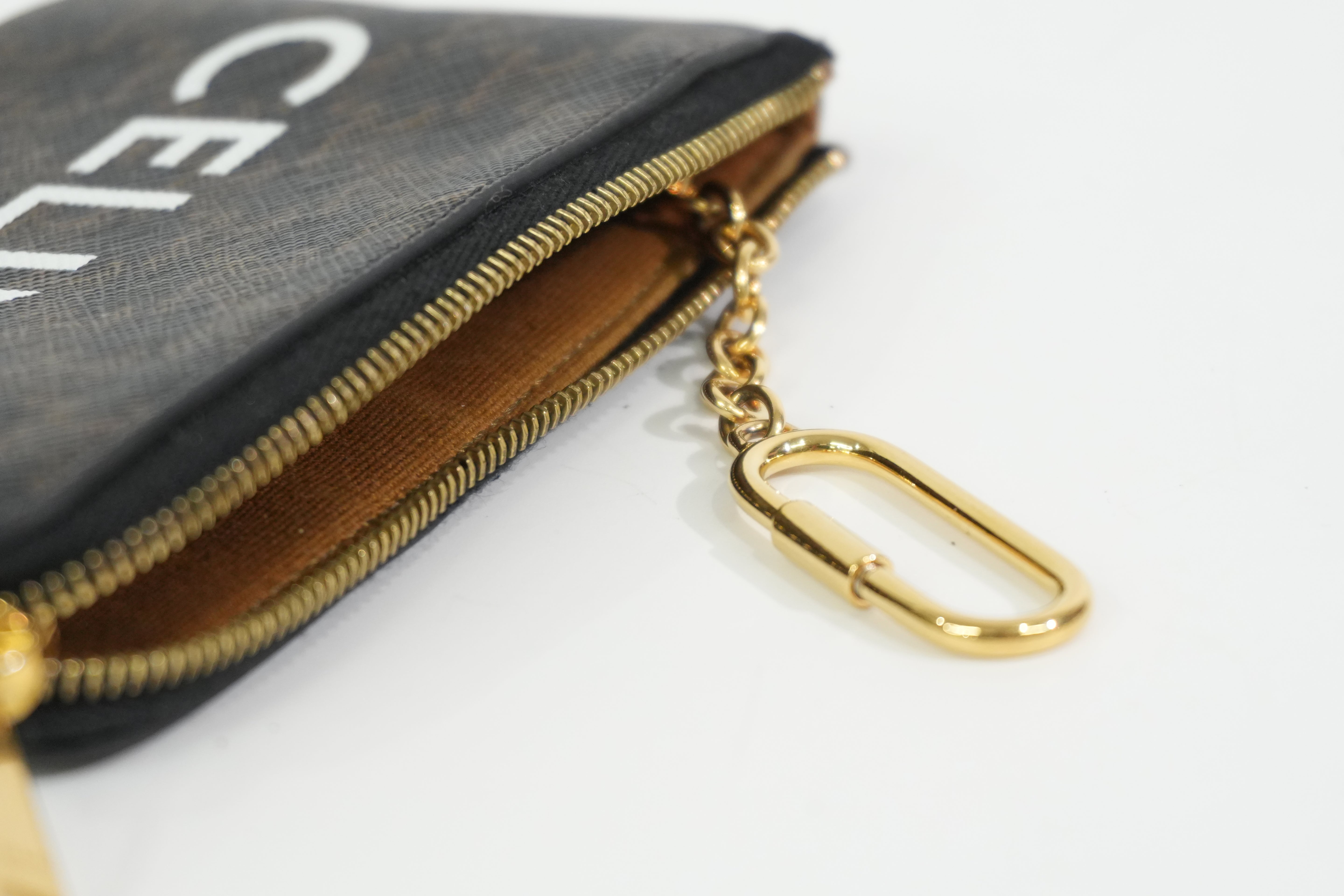 Pre-owned Celine Macadam Coin and Key Case Dark Brown