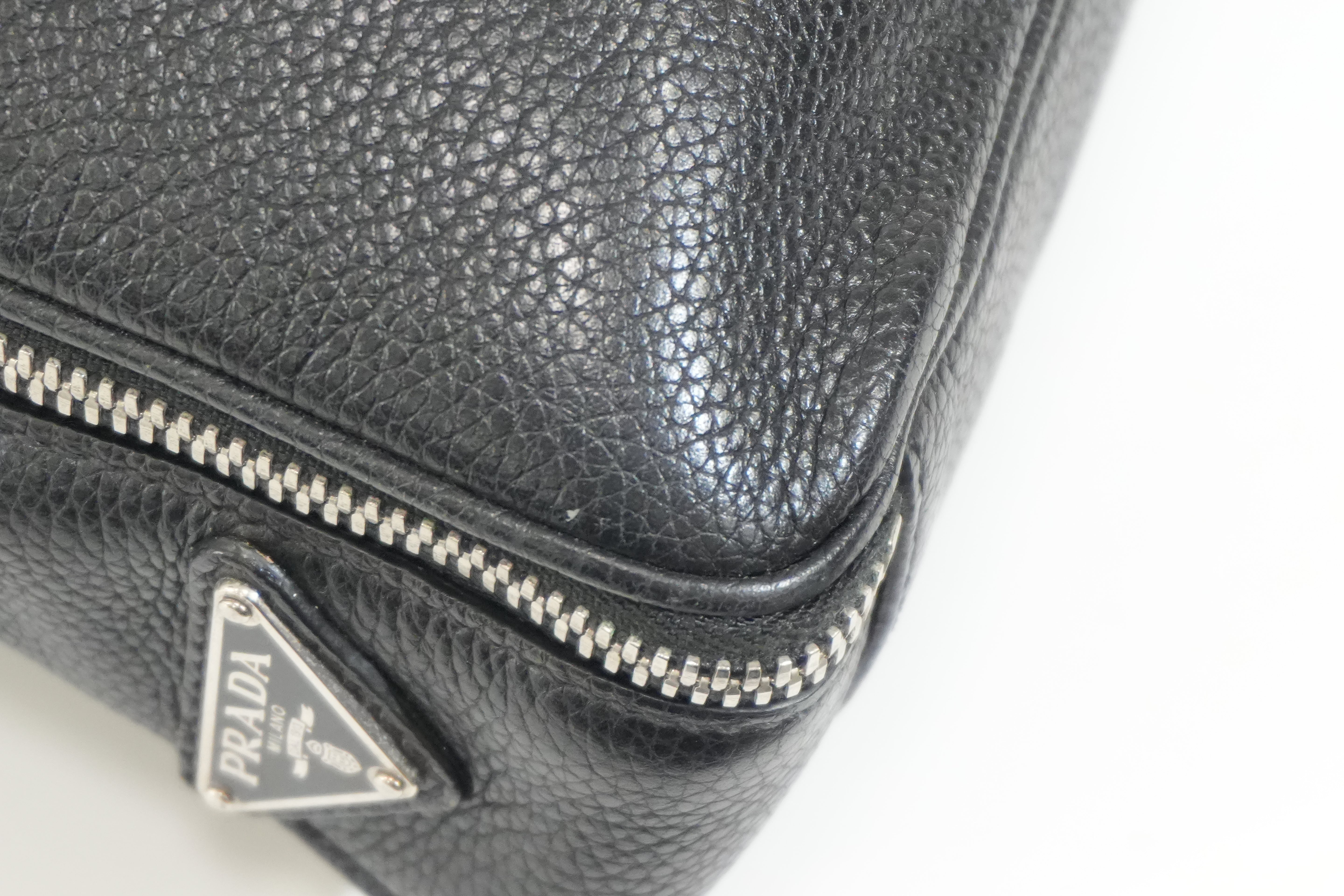 Pre-owned Prada Two Way Briefcase Black