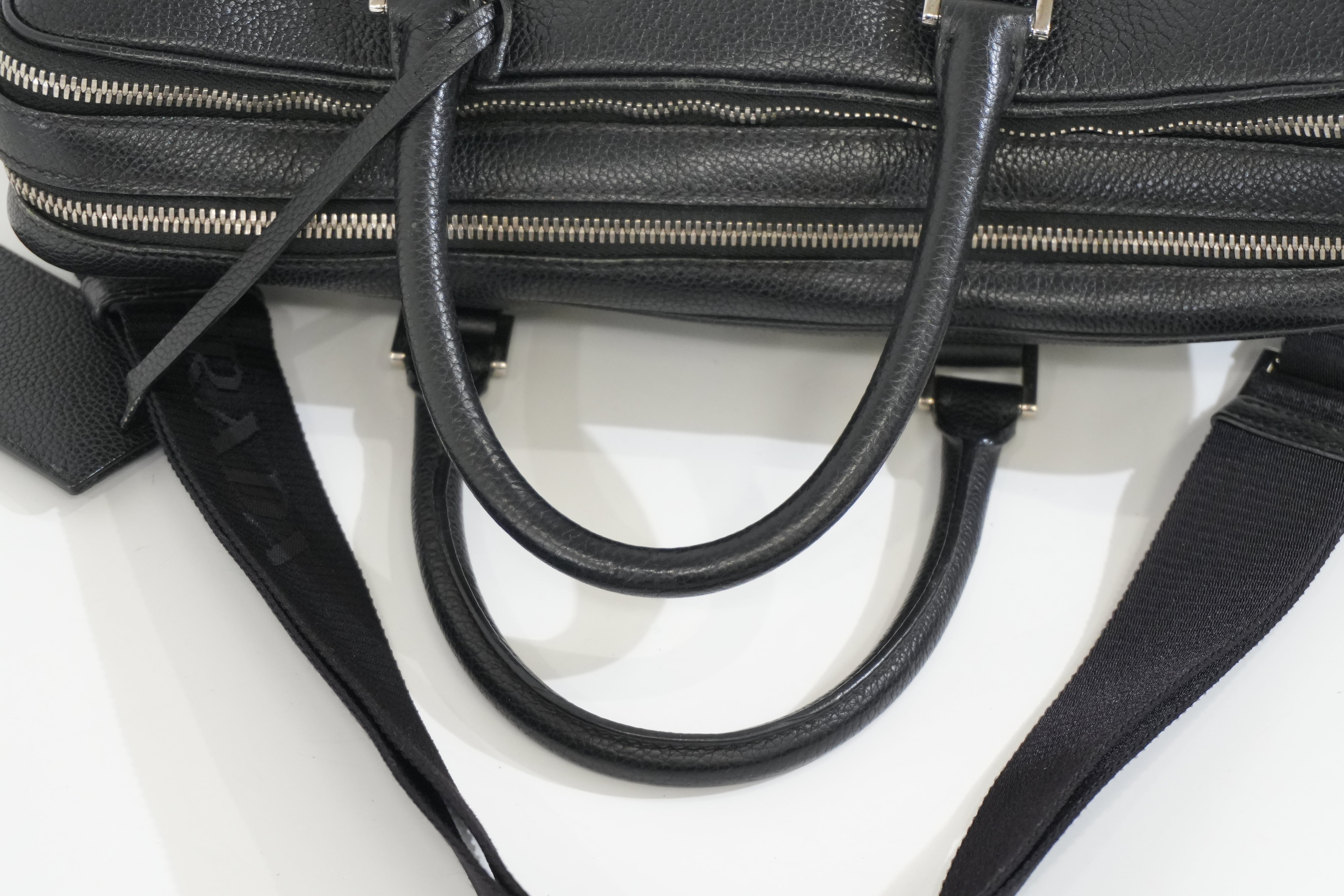 Pre-owned Prada Two Way Briefcase Black