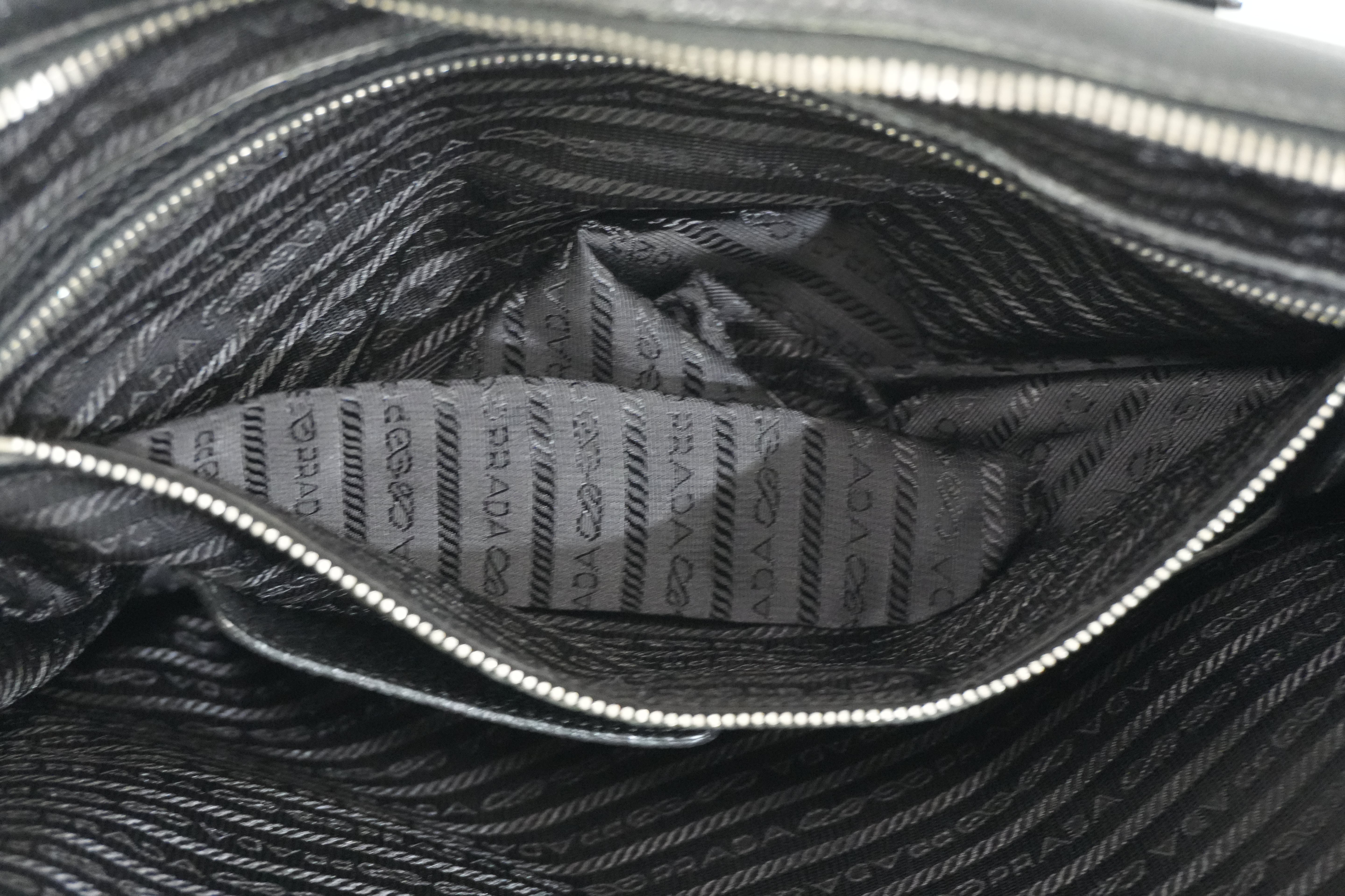 Pre-owned Prada Two Way Briefcase Black