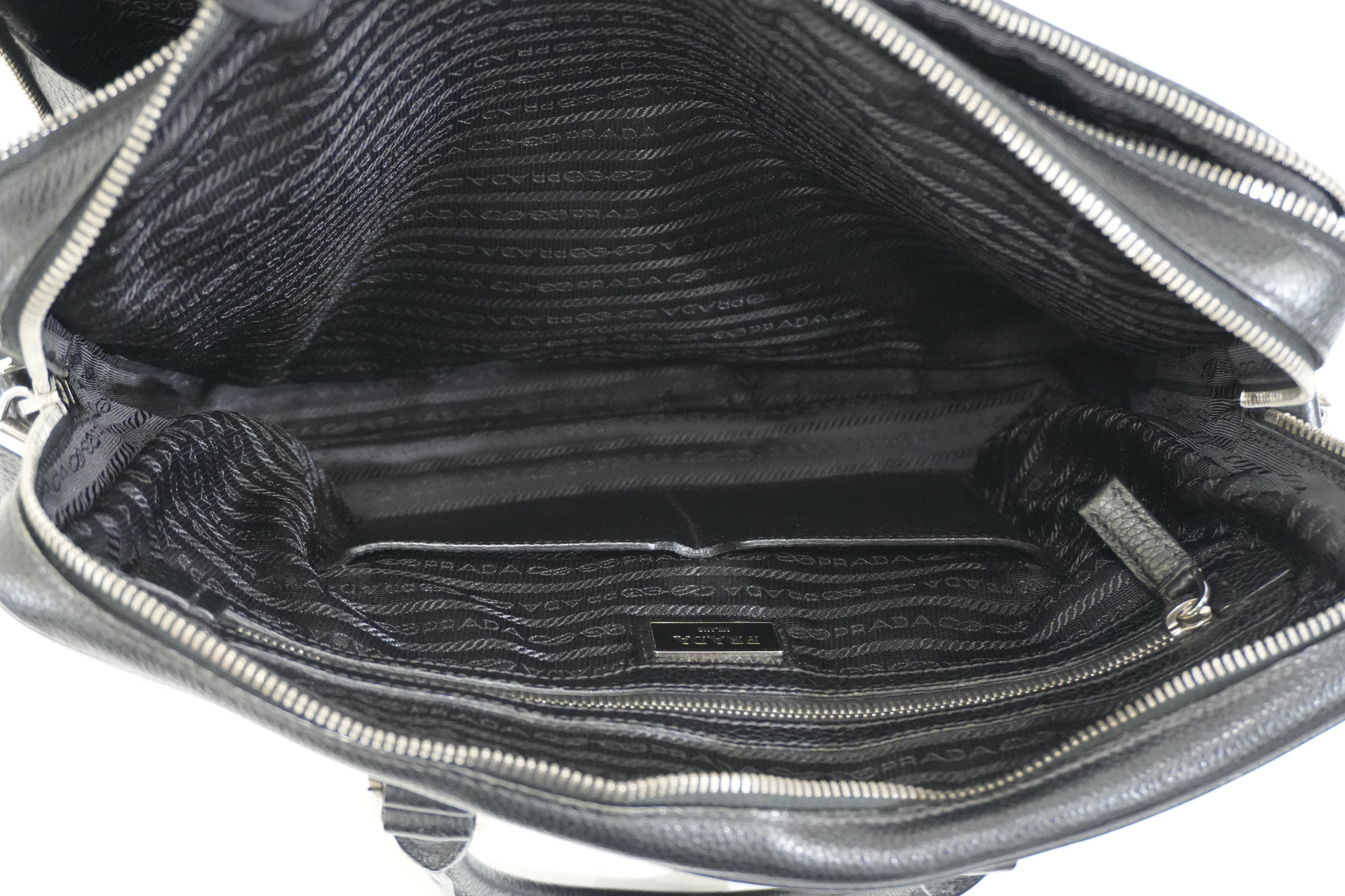 Pre-owned Prada Two Way Briefcase Black