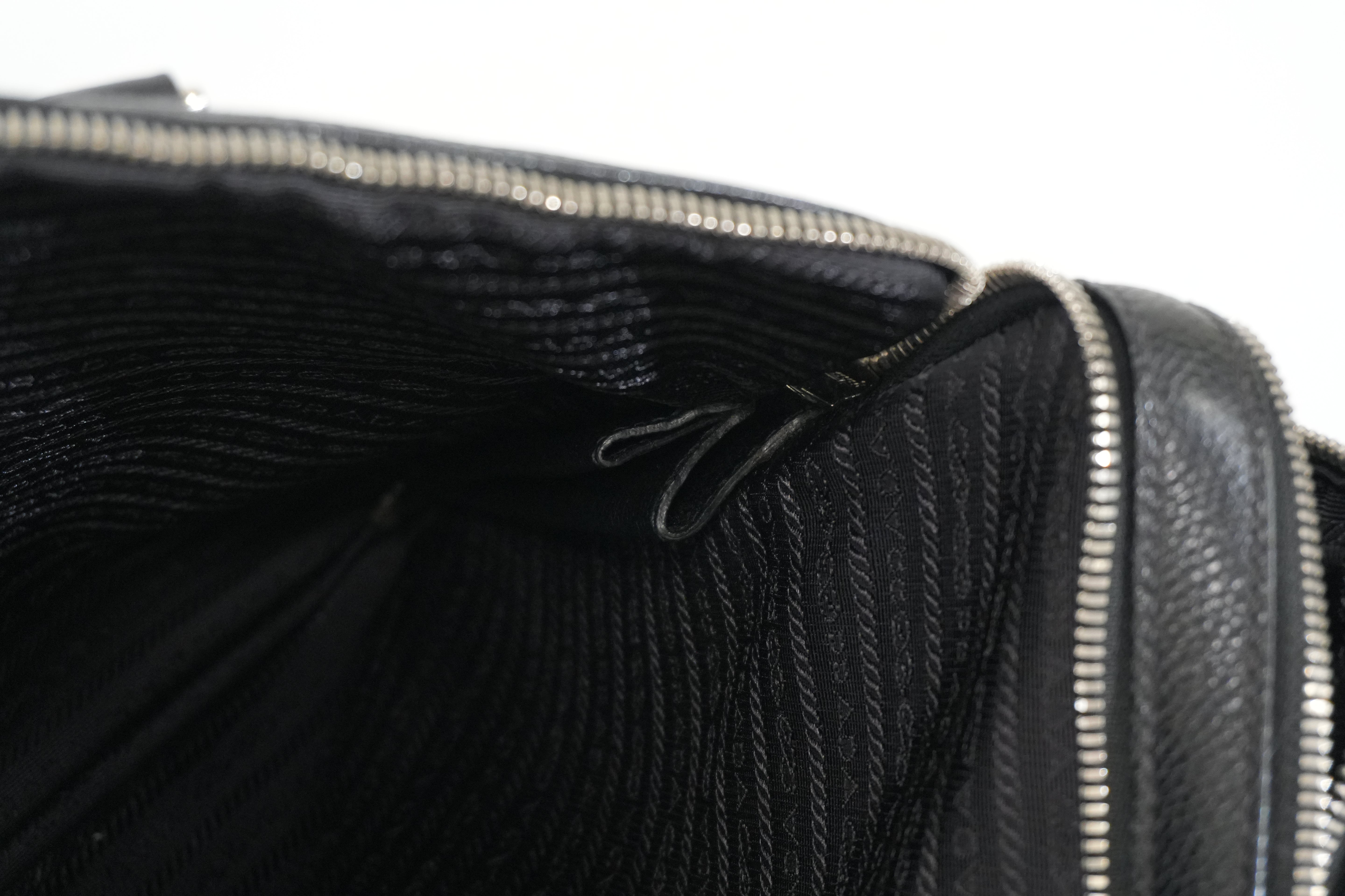 Pre-owned Prada Two Way Briefcase Black