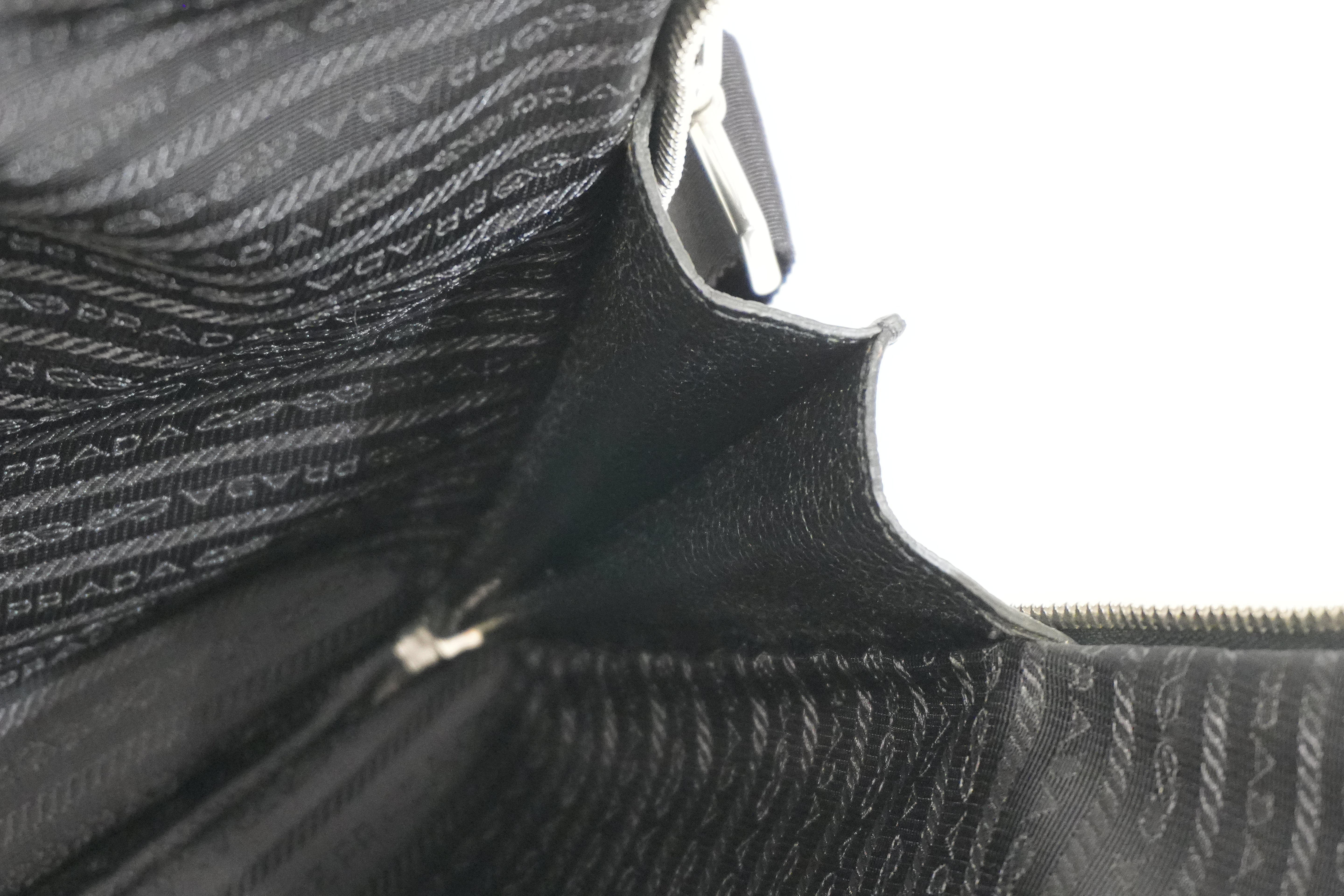 Pre-owned Prada Two Way Briefcase Black