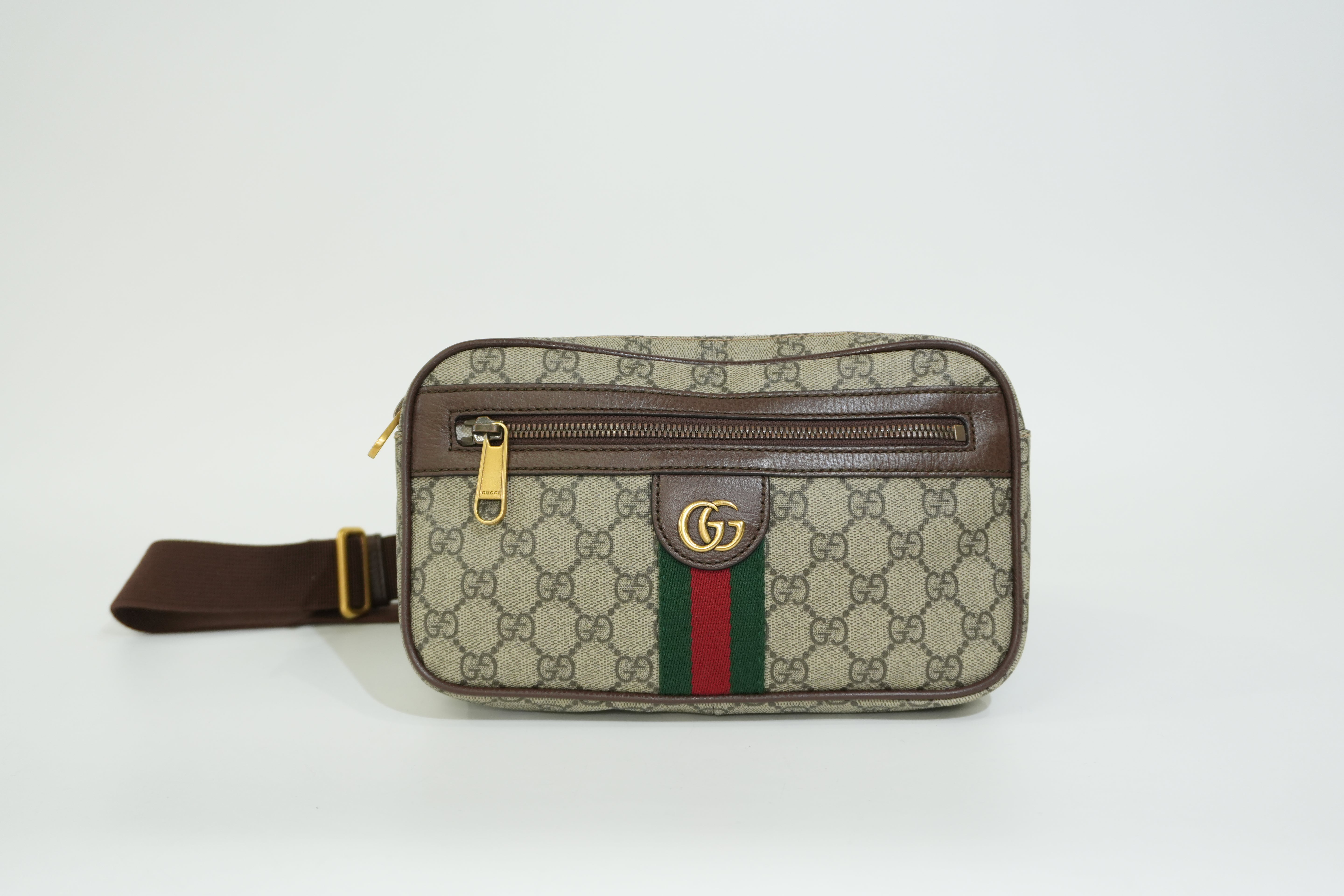 Pre-owned Gucci Ophidia Bumbag Brown