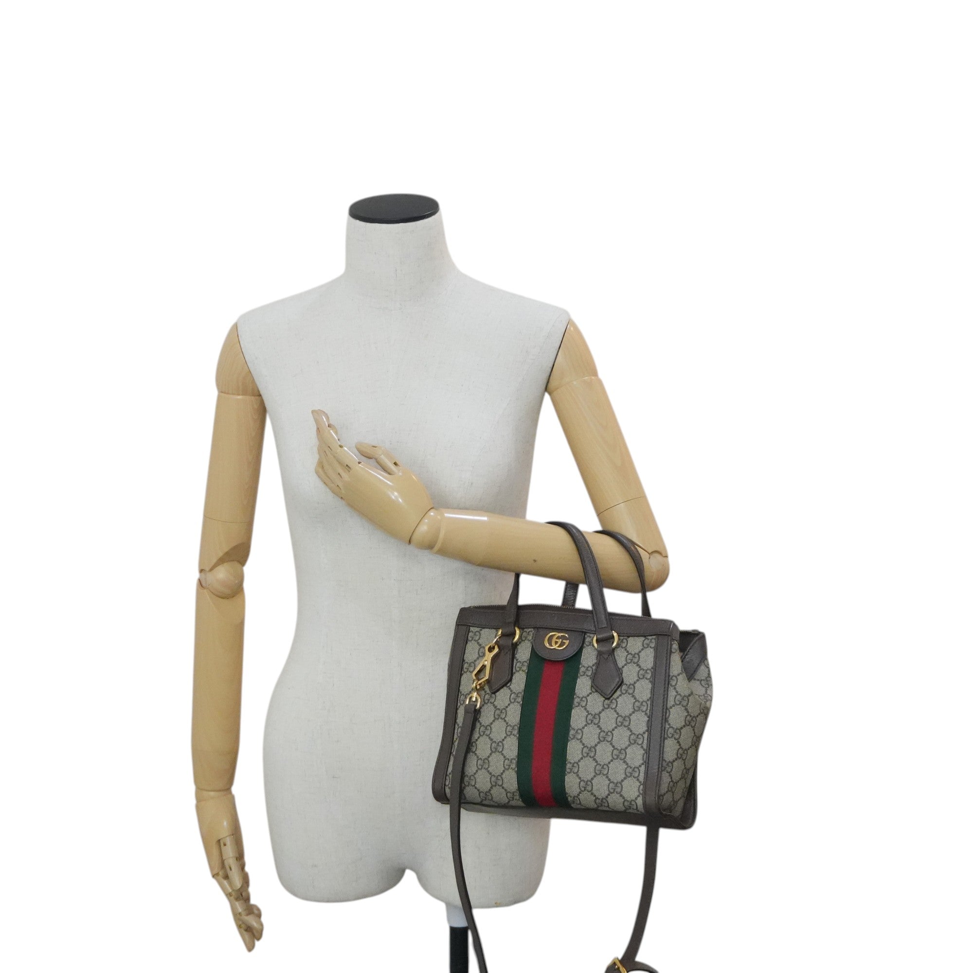 Pre-owned Gucci Ophidia Crossbody Bag Brown