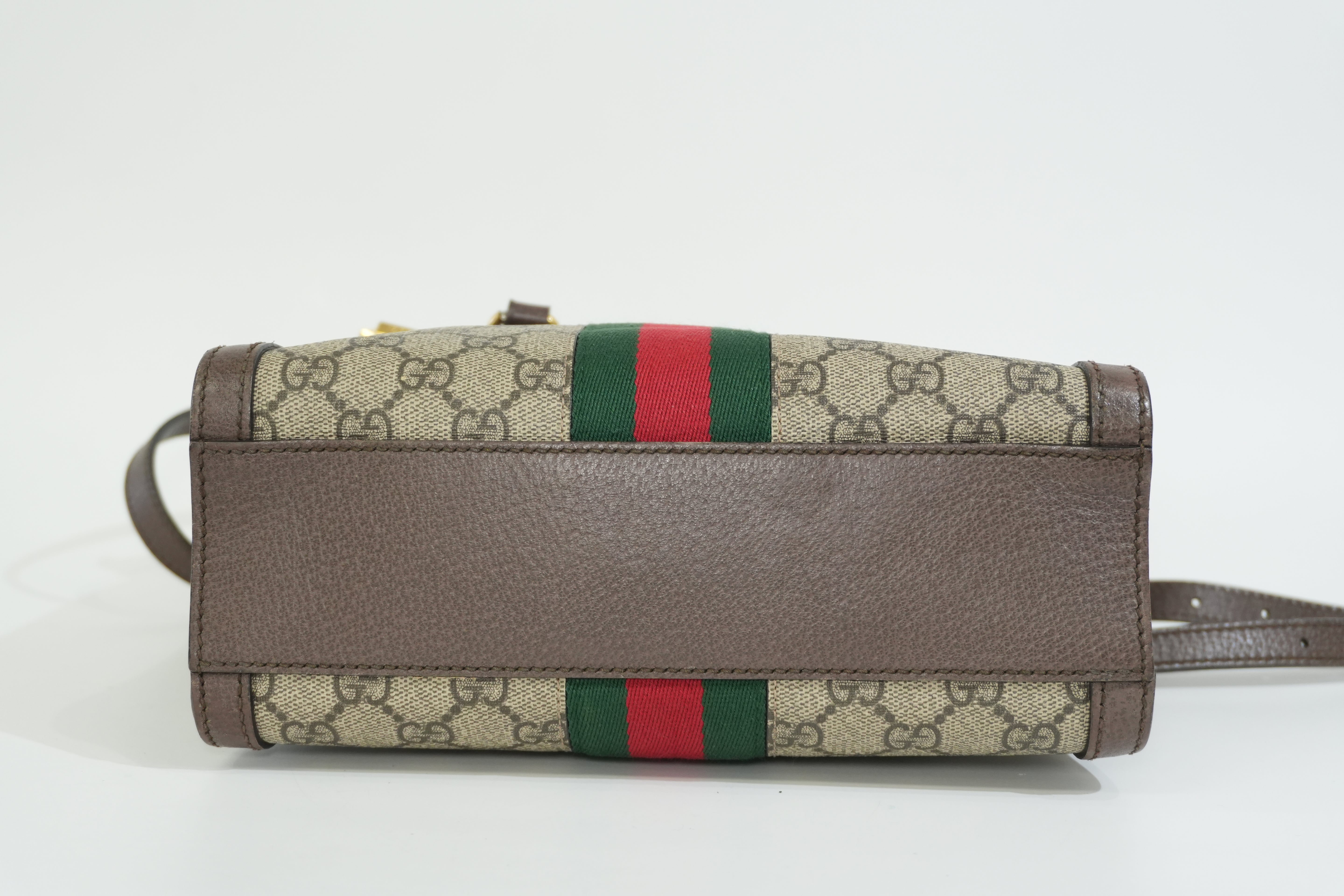Pre-owned Gucci Ophidia Crossbody Bag Brown