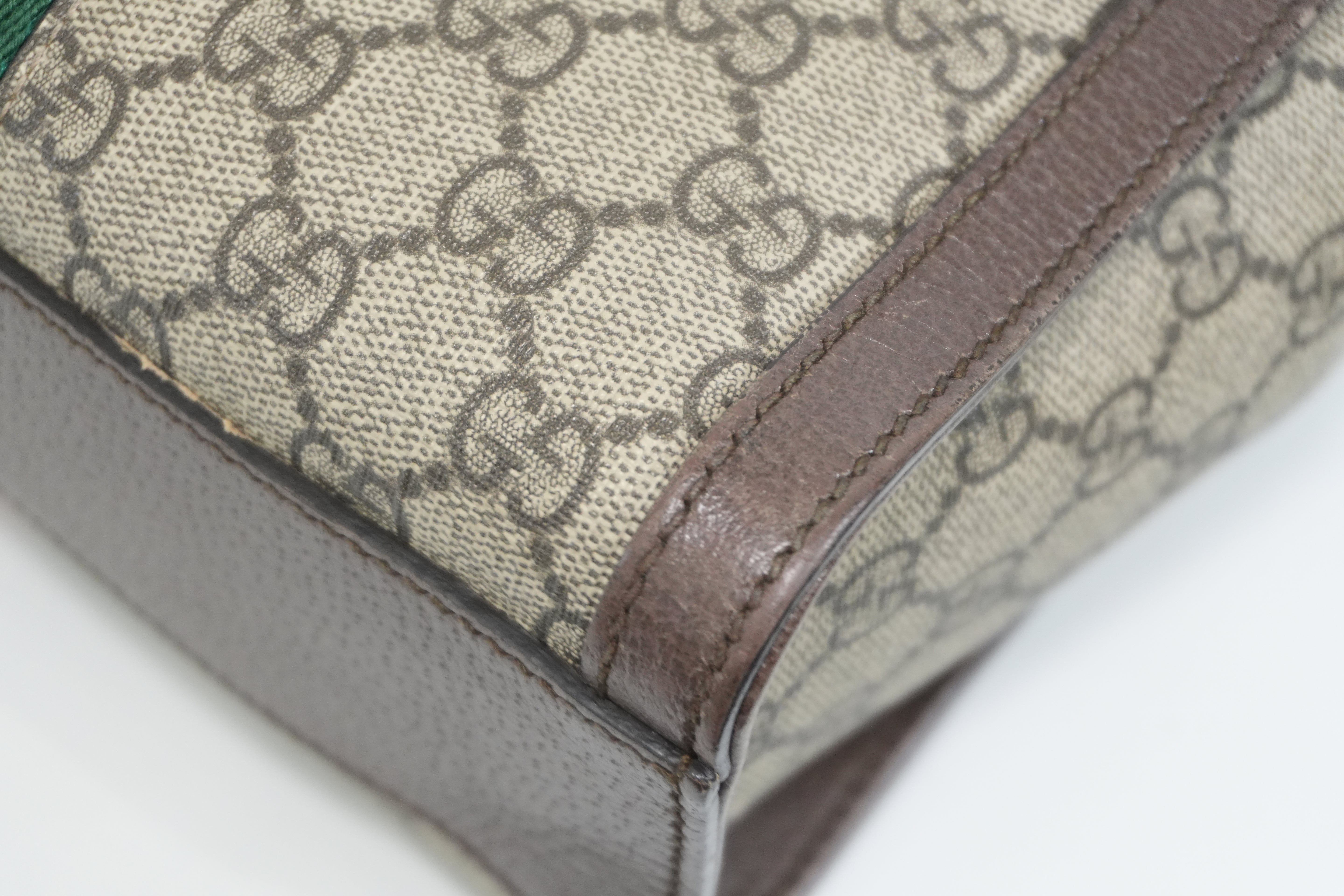 Pre-owned Gucci Ophidia Crossbody Bag Brown