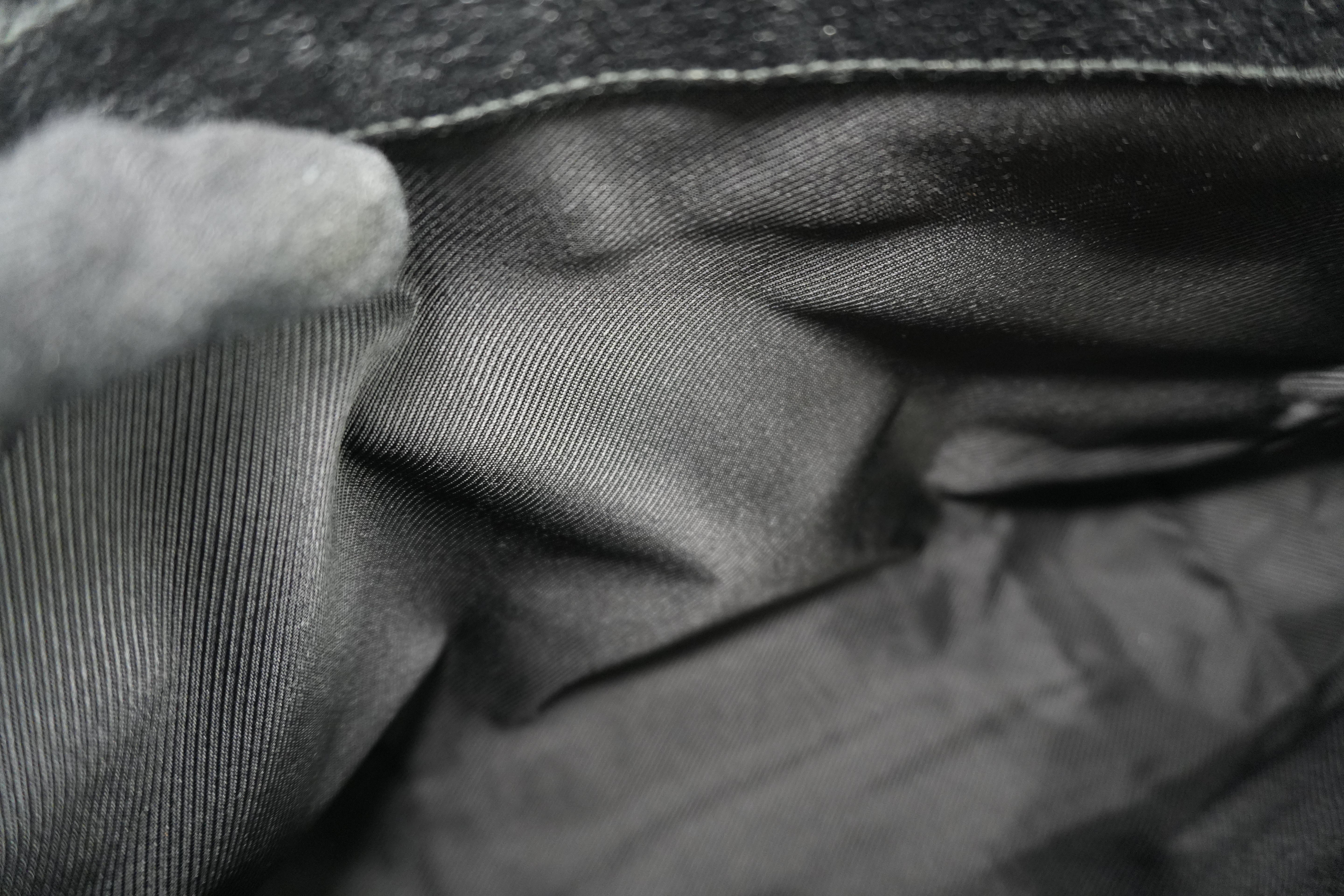 Gucci Shoulder Bag Black Canvas Used