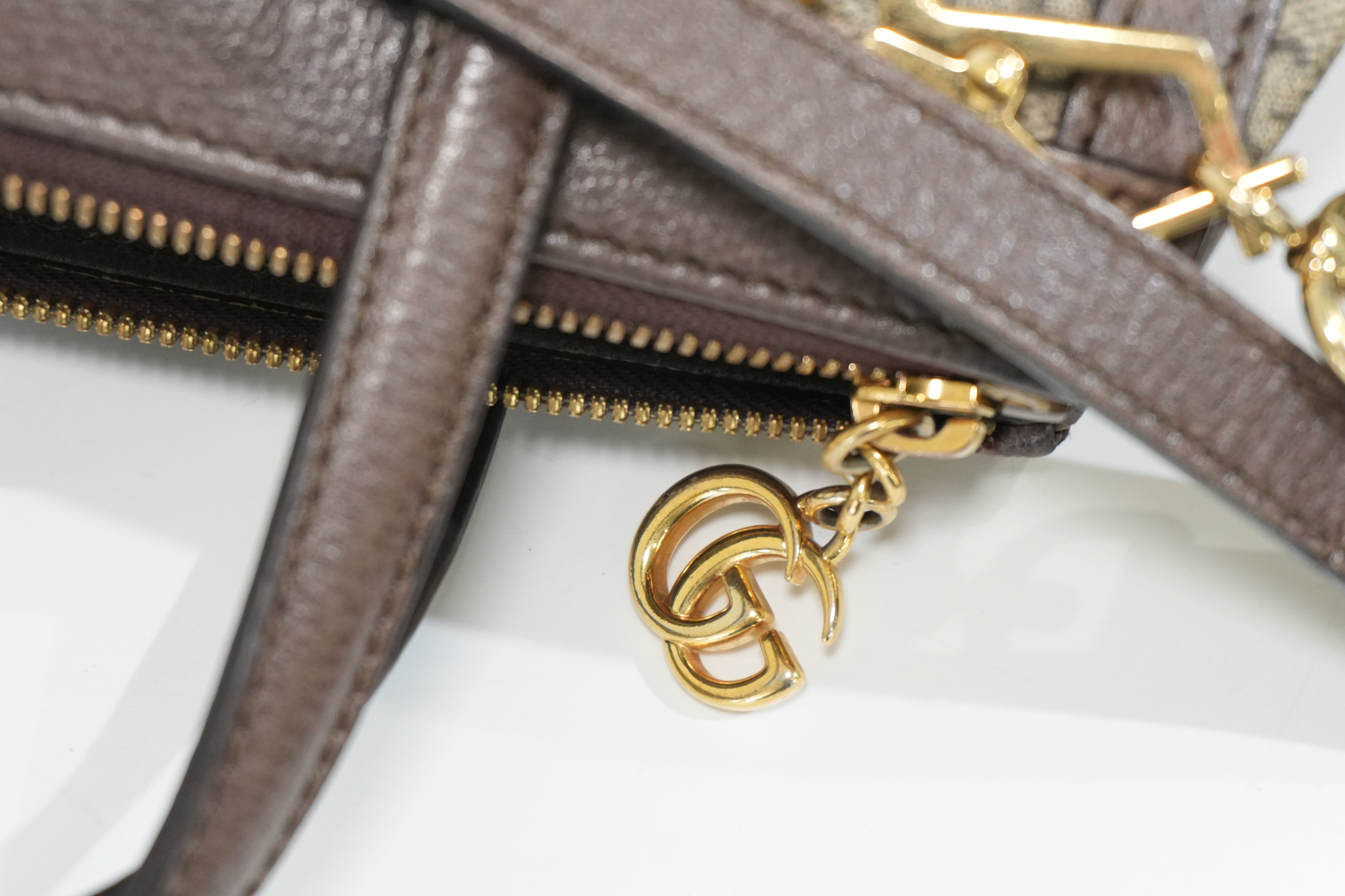 Pre-owned Gucci Ophidia Crossbody Bag Brown