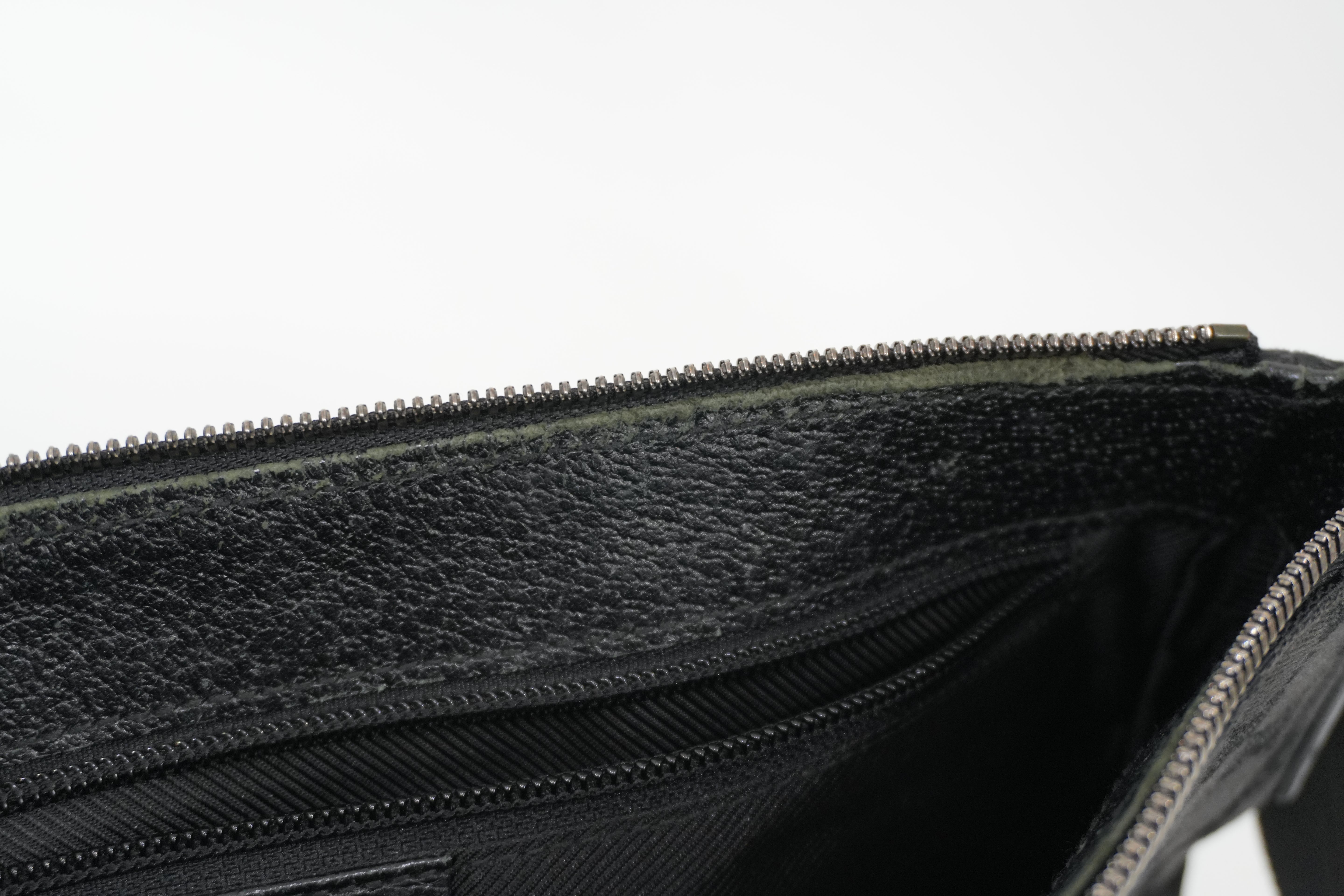 Gucci Shoulder Bag Black Canvas Used