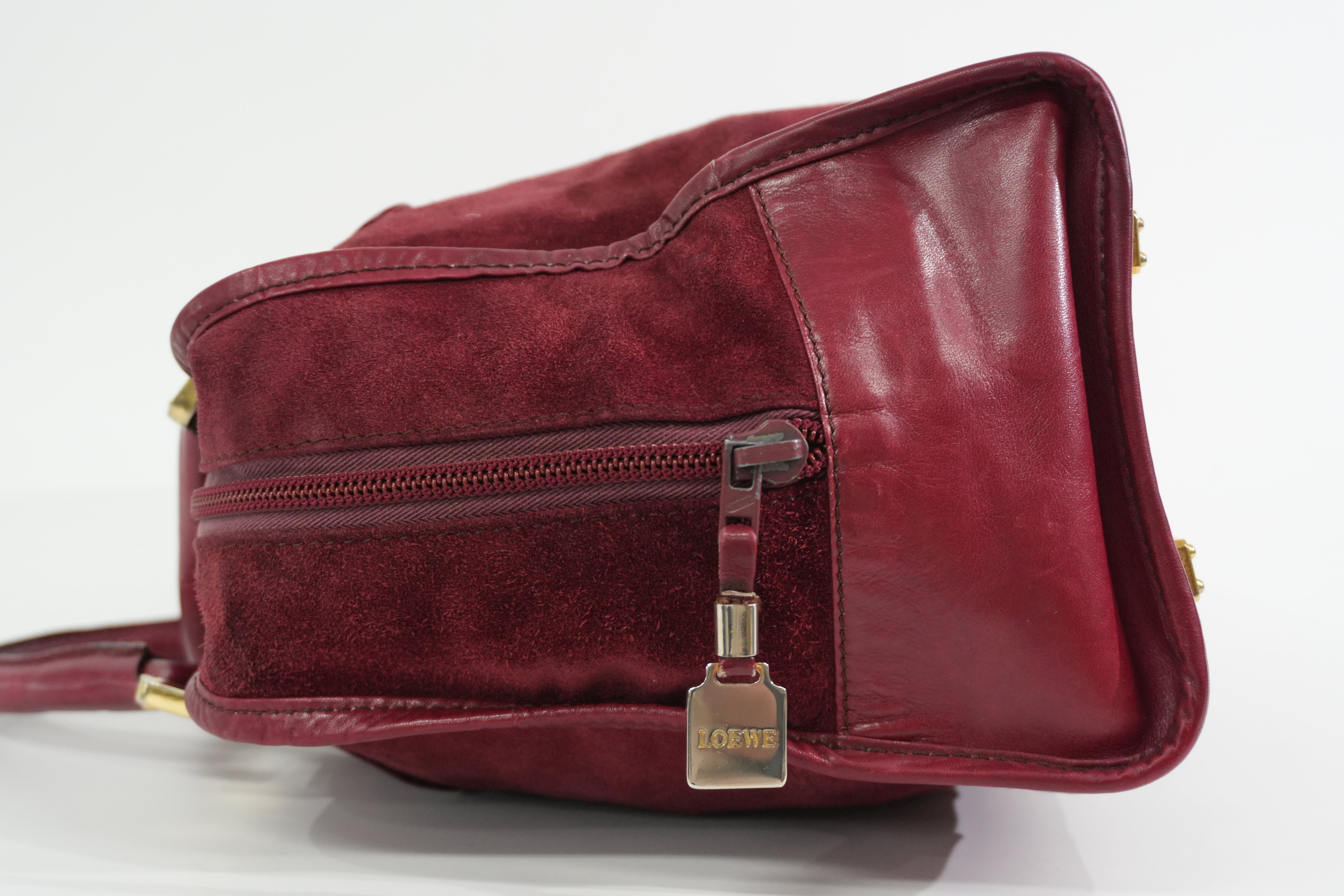 Pre-owned Loewe Leather Amazona Handbag Red