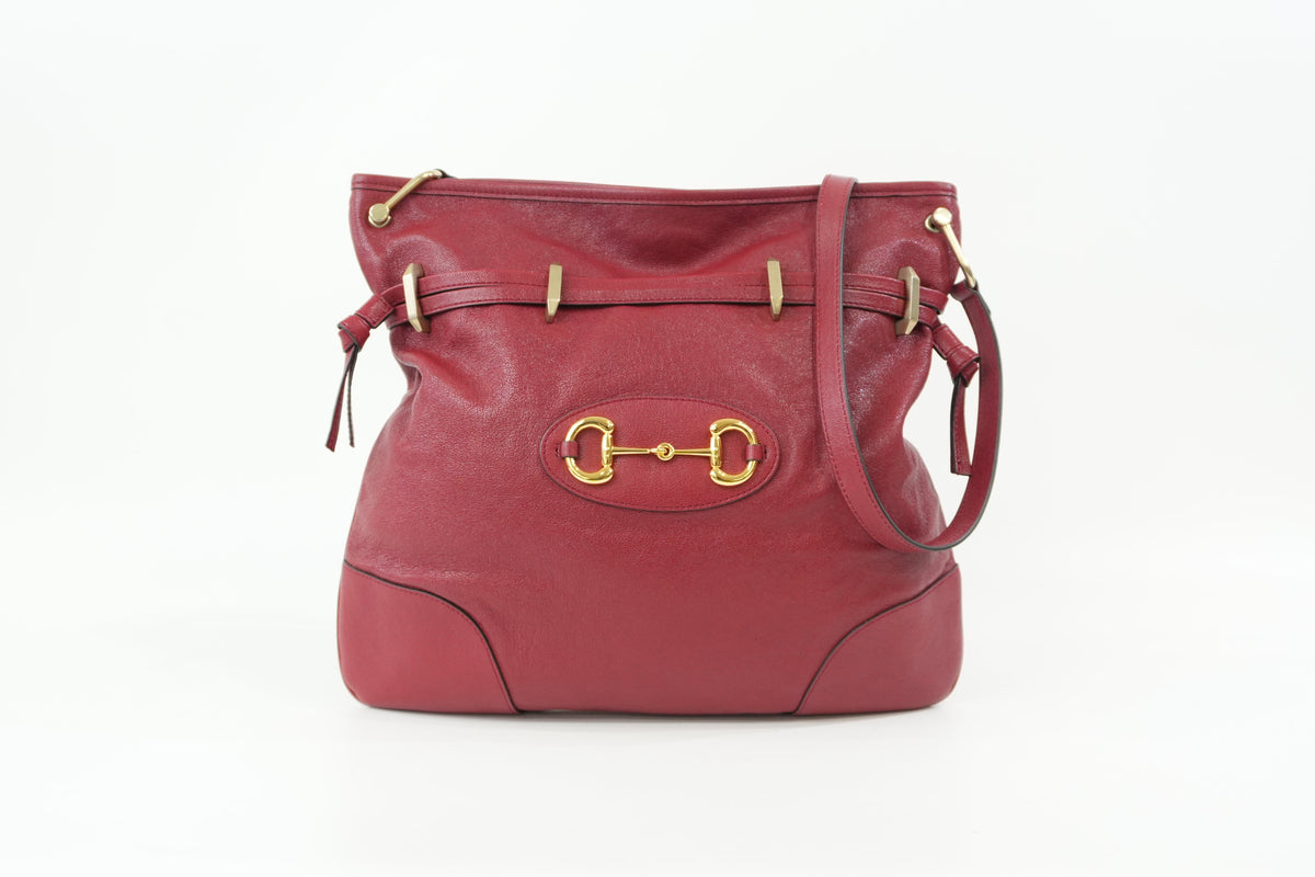Pre-Owned Gucci Horsebit 1955 Shoulder Bag Red