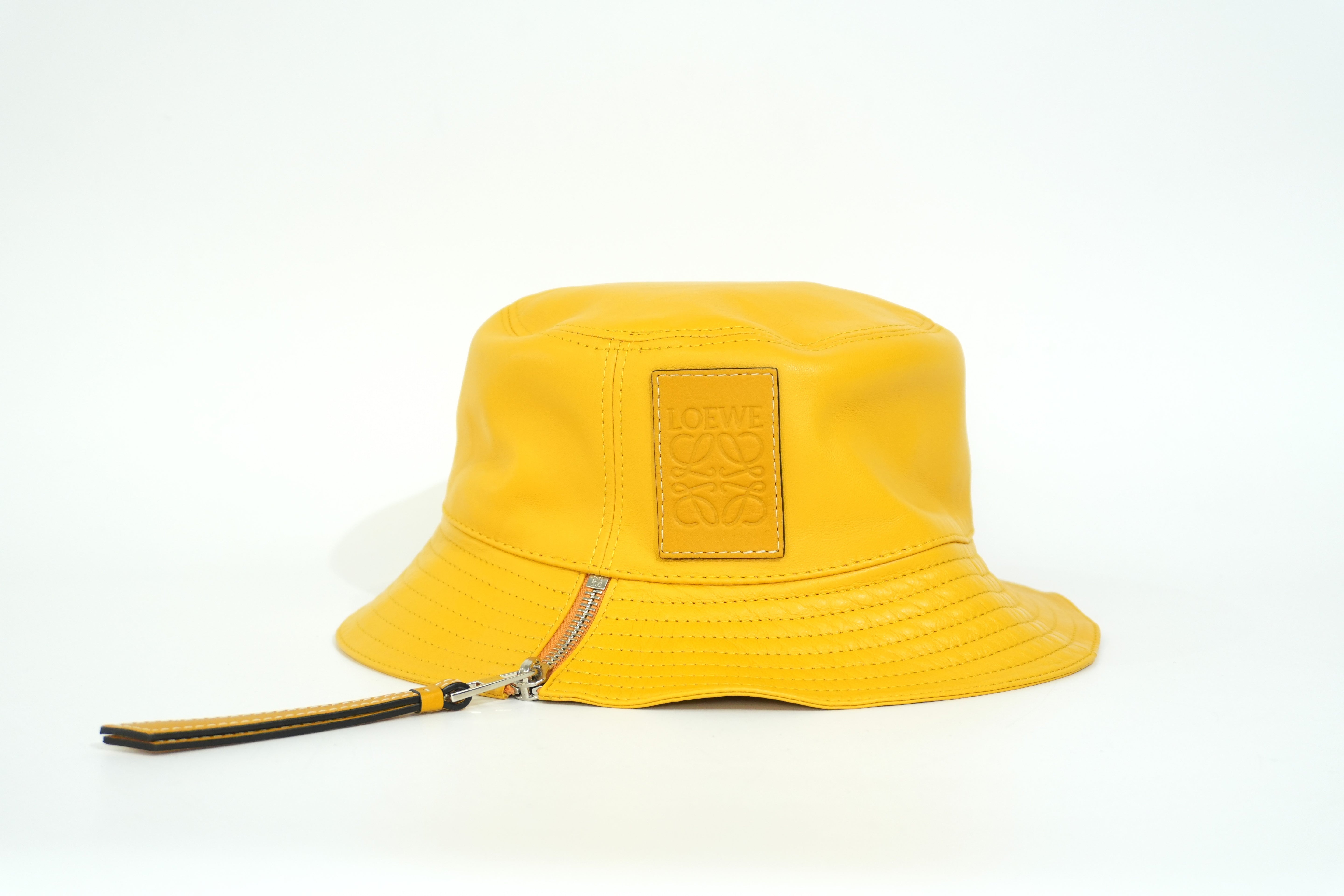 Pre-owned Loewe Seaman Bucket Hat Yellow