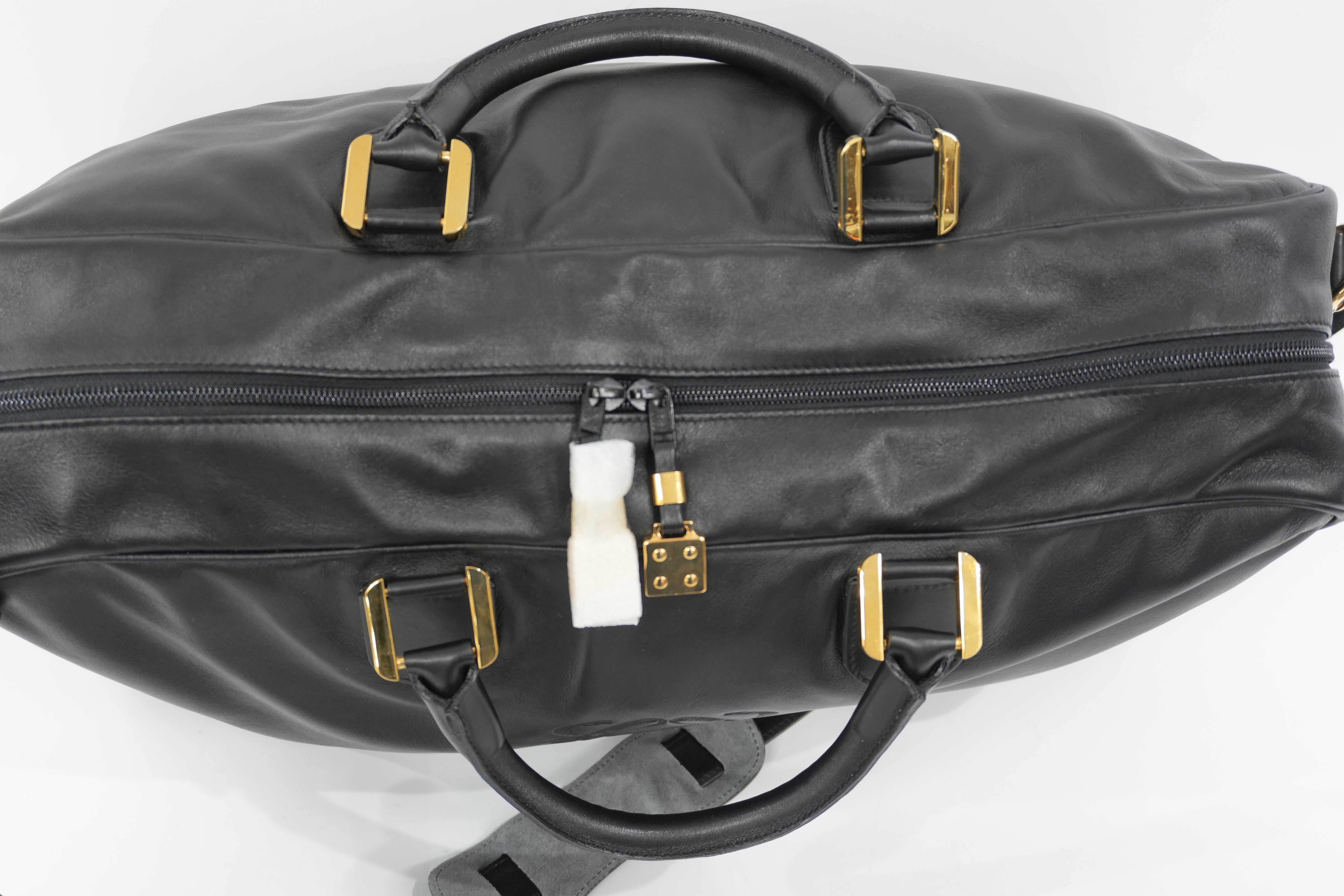 Pre-Owned Loewe Anagram Boston Bag Black