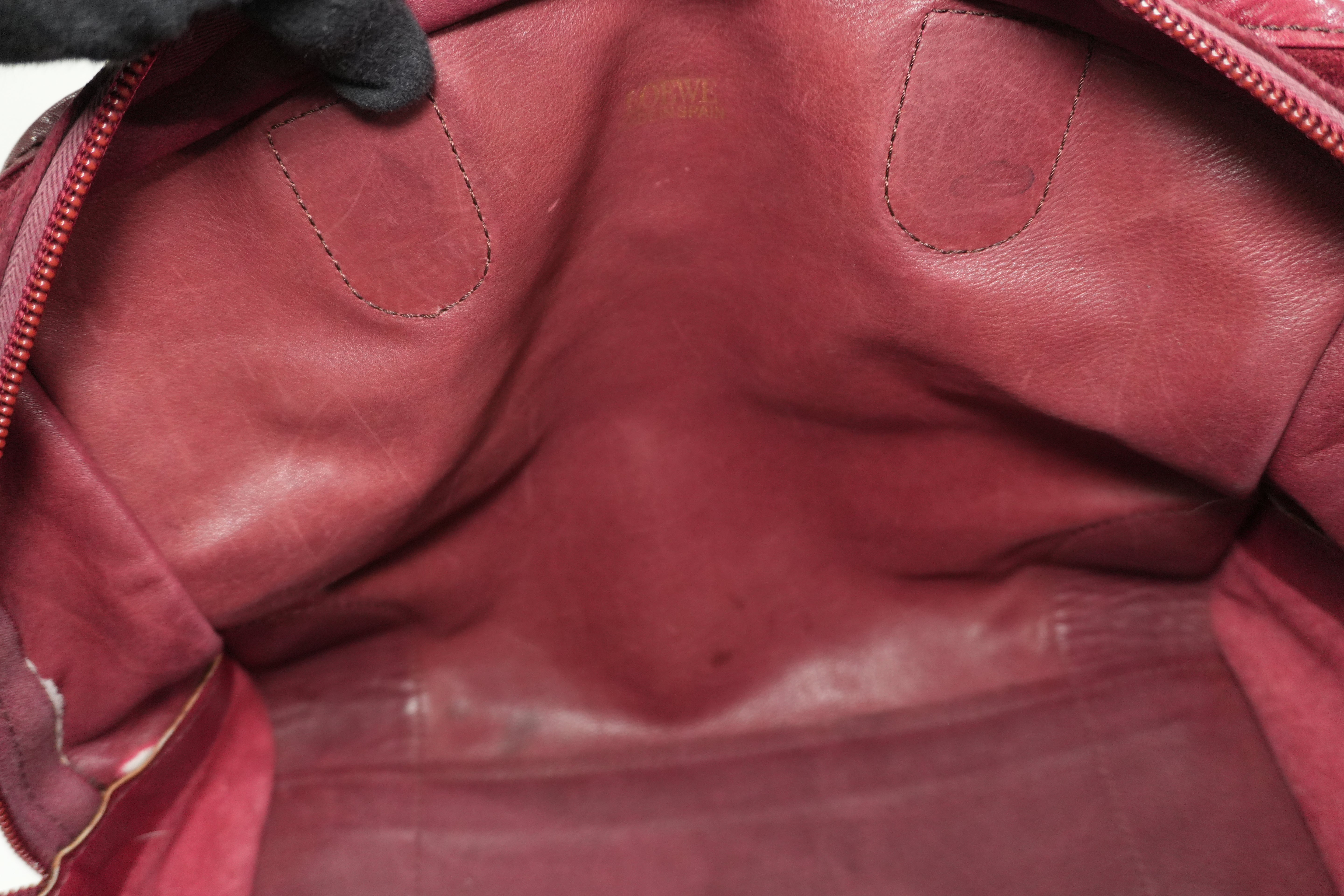 Pre-owned Loewe Leather Amazona Handbag Red