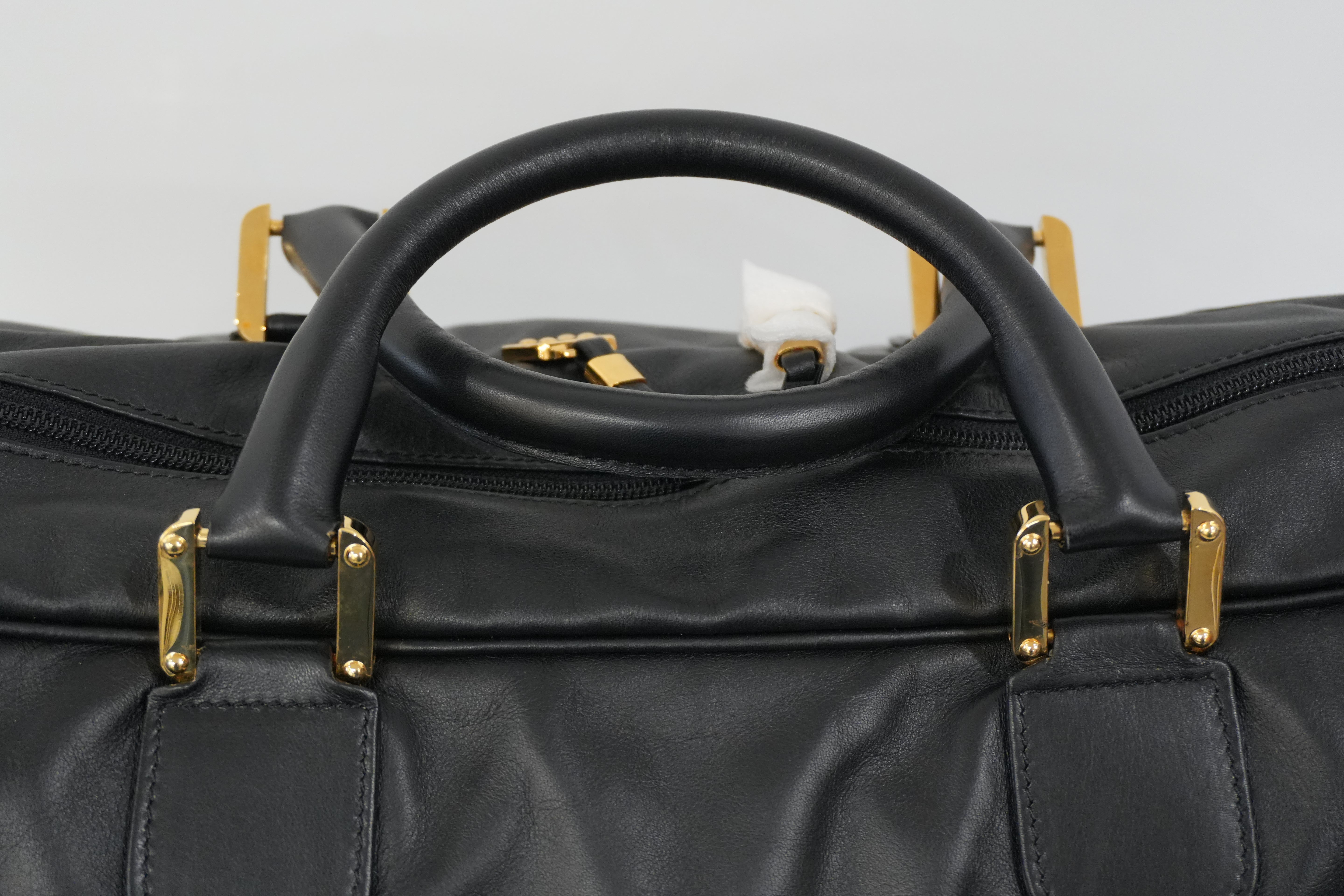 Pre-Owned Loewe Anagram Boston Bag Black