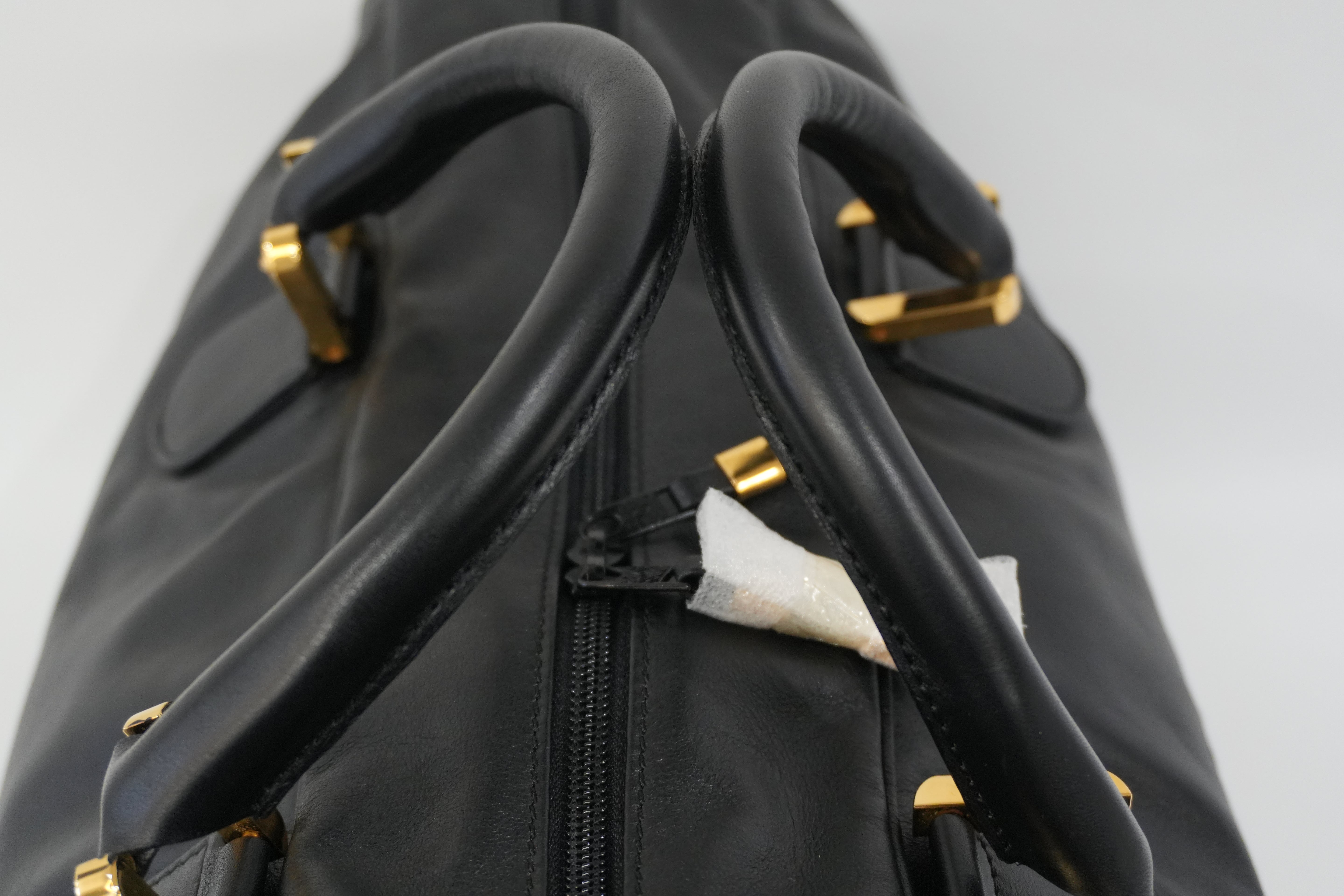 Pre-Owned Loewe Anagram Boston Bag Black
