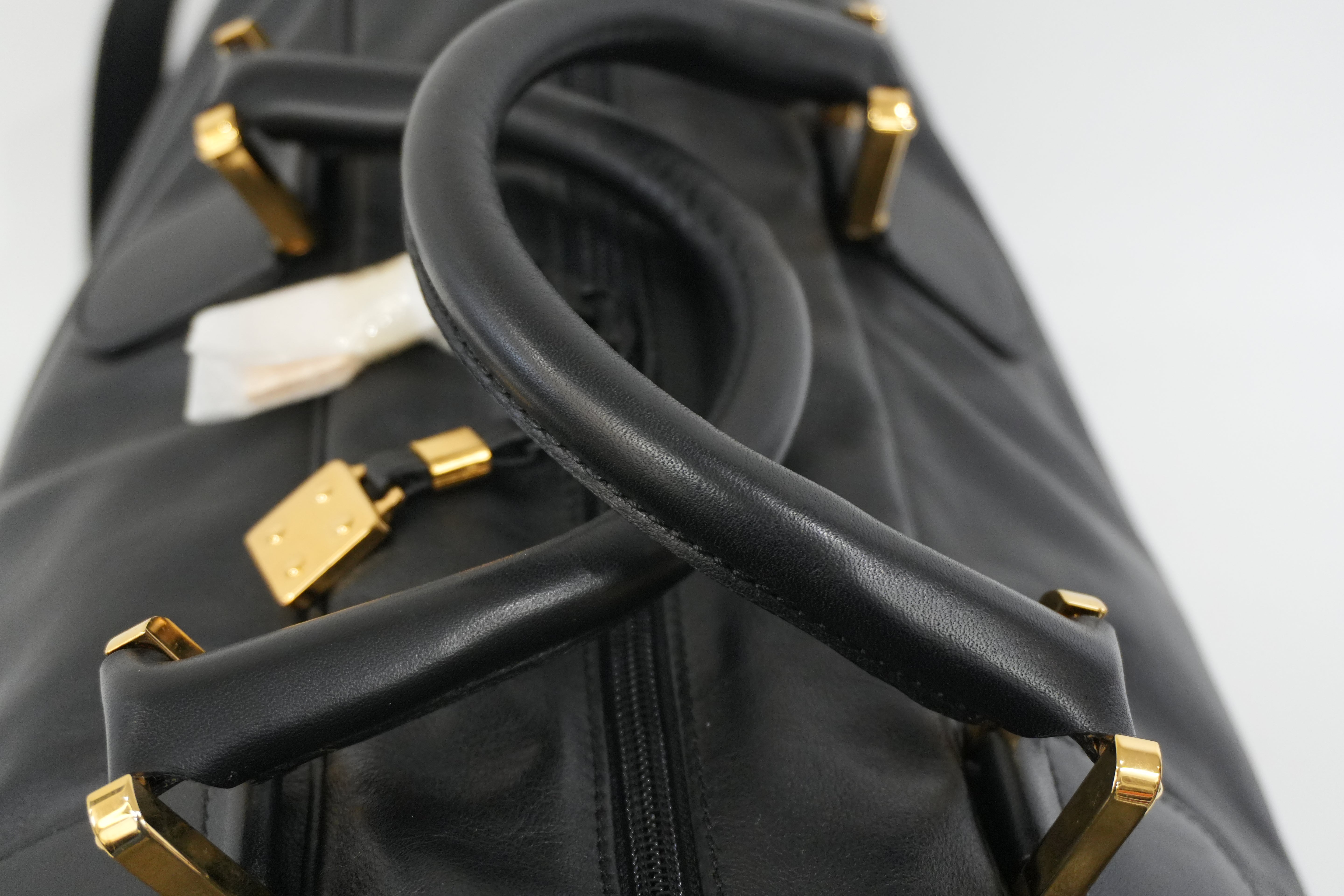 Pre-Owned Loewe Anagram Boston Bag Black