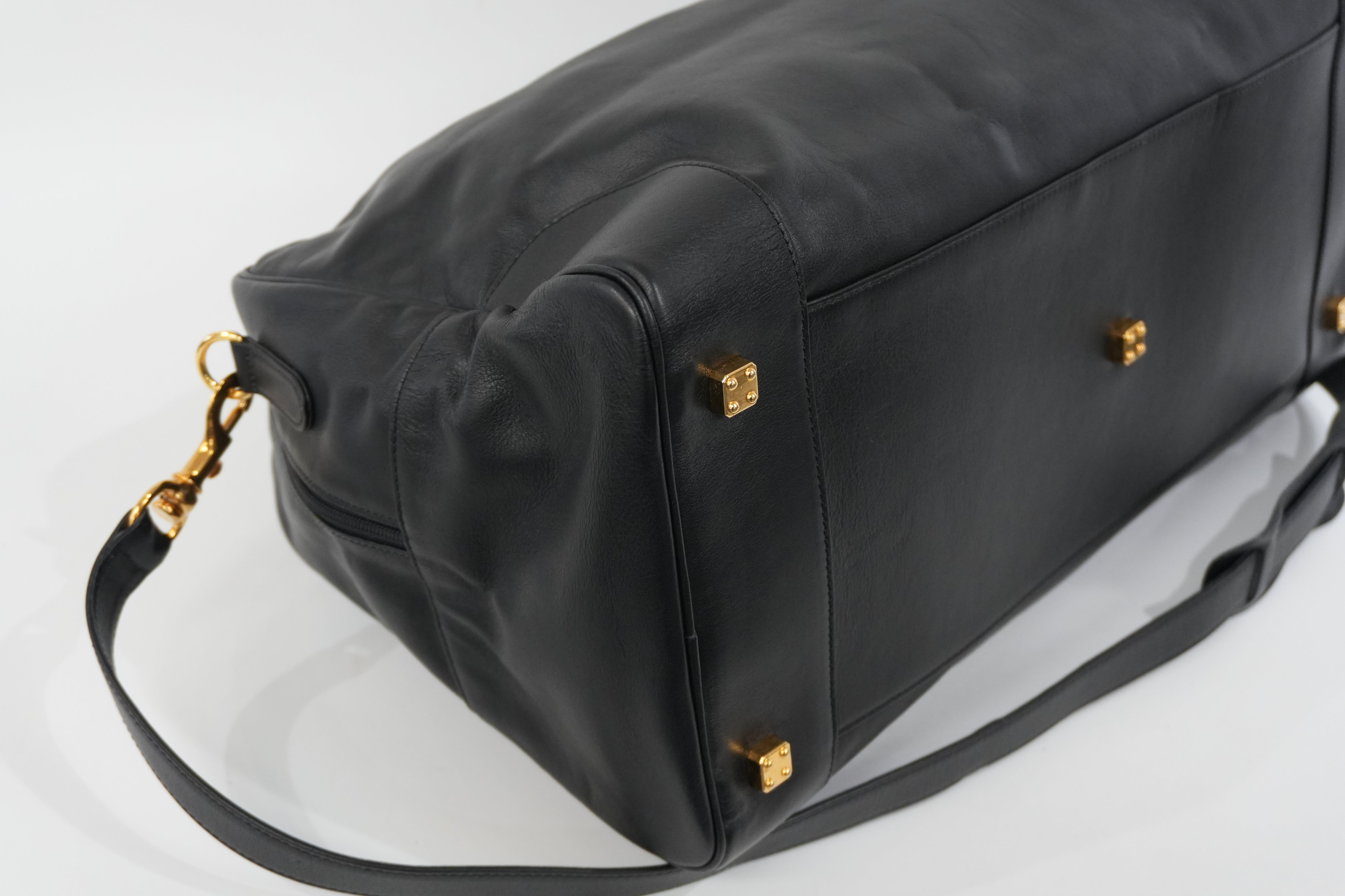 Pre-Owned Loewe Anagram Boston Bag Black