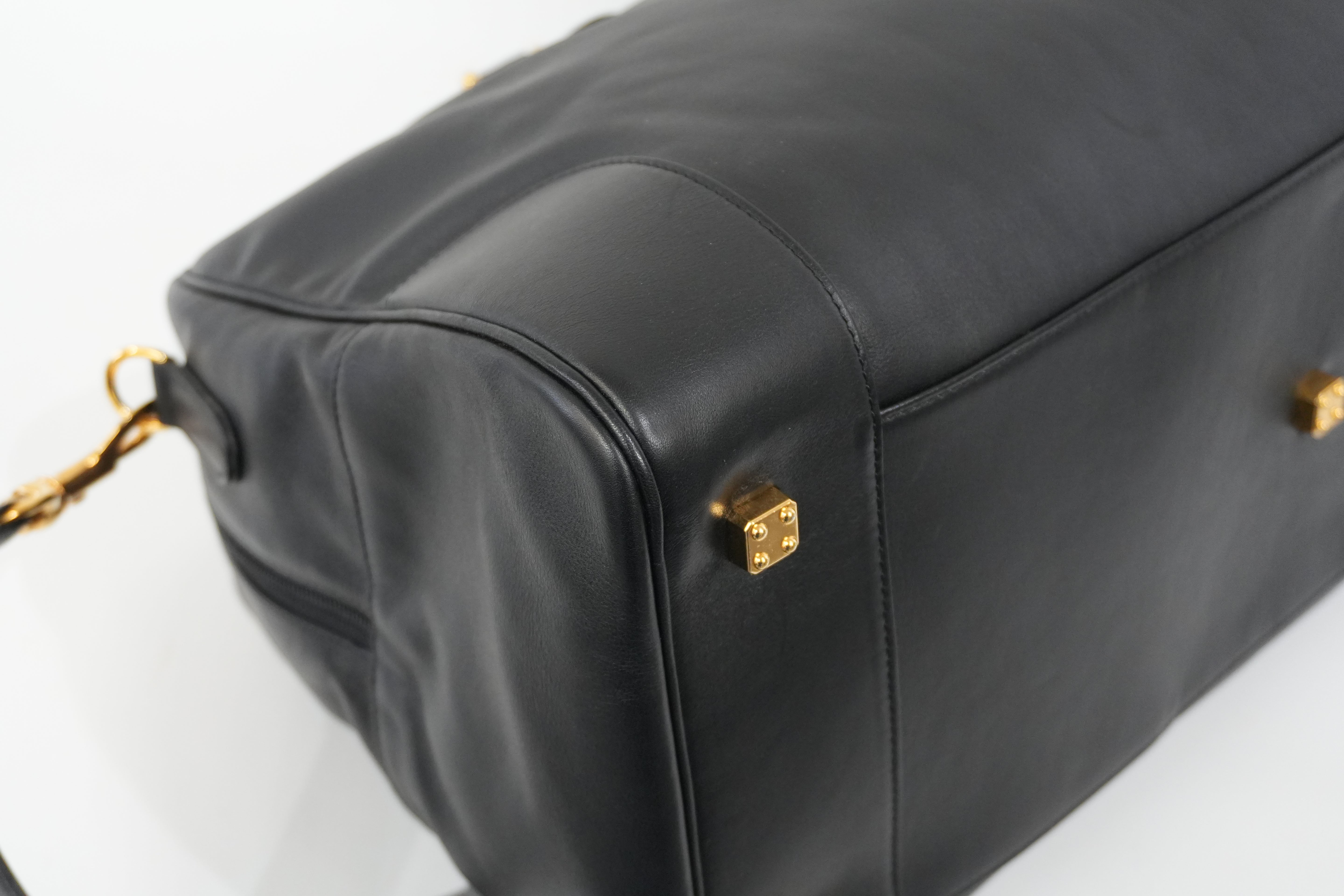 Pre-Owned Loewe Anagram Boston Bag Black