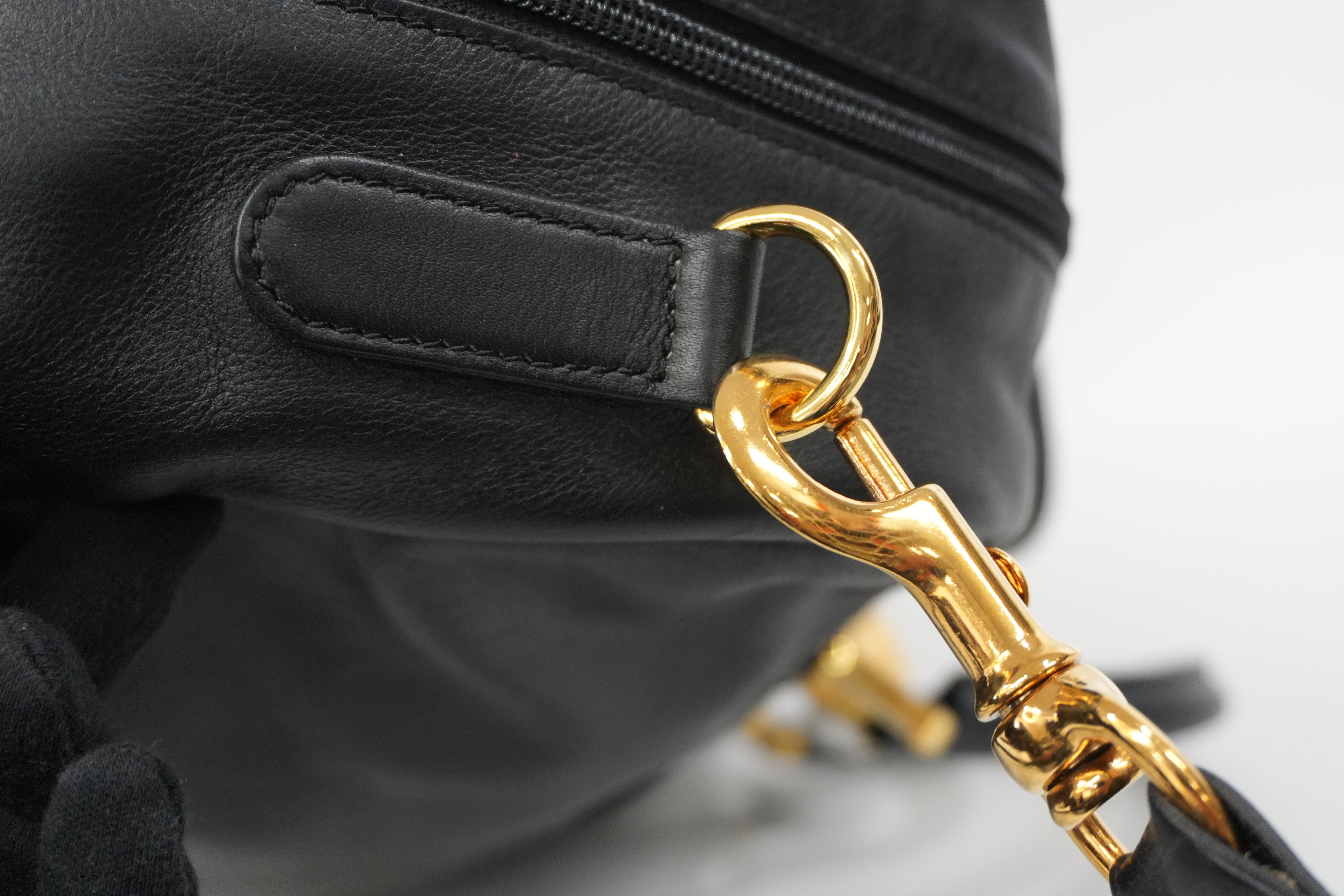 Pre-Owned Loewe Anagram Boston Bag Black