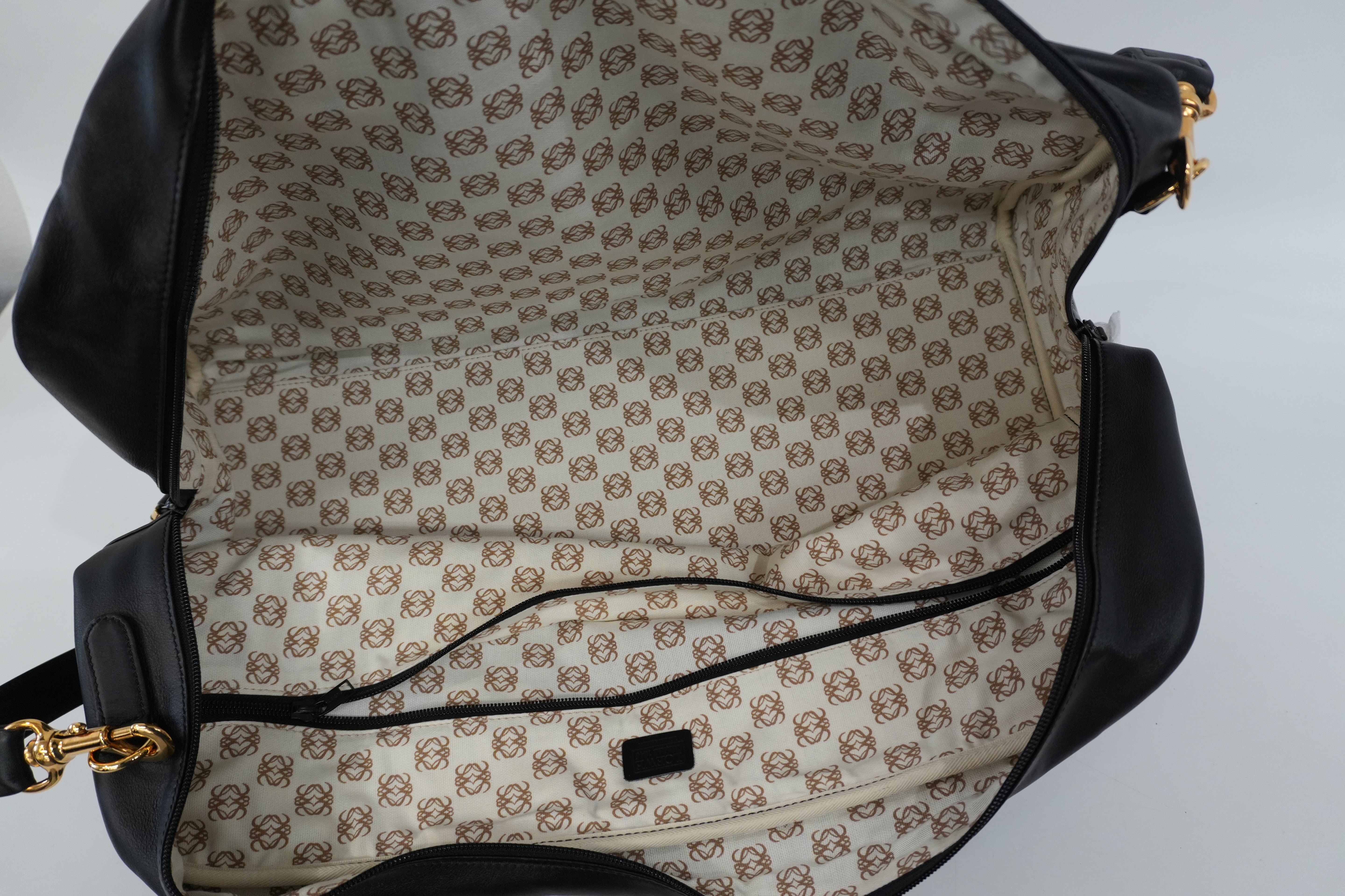 Pre-Owned Loewe Anagram Boston Bag Black