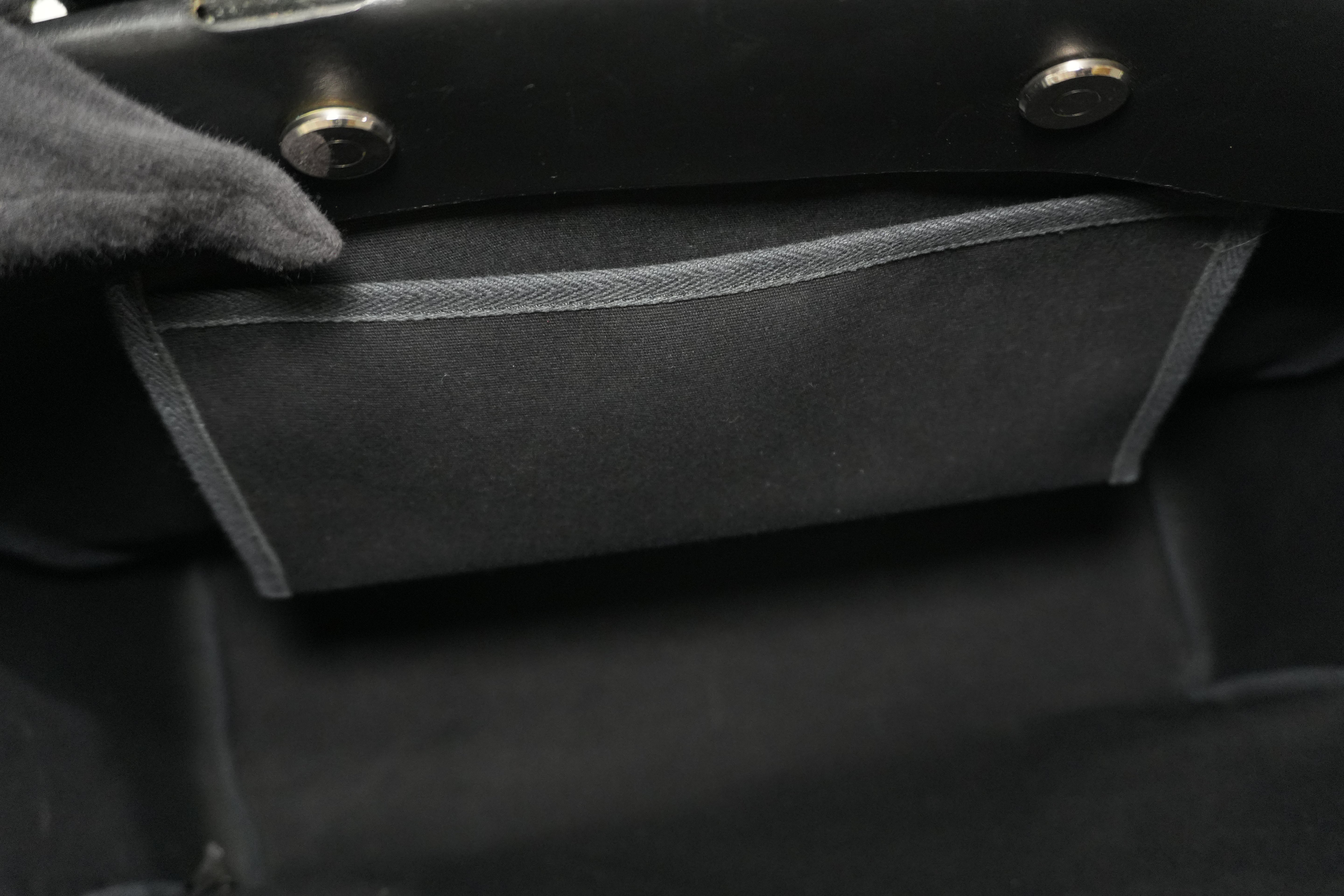 Pre-owned Hermes Herbag Cabas GM Tote Bag Black