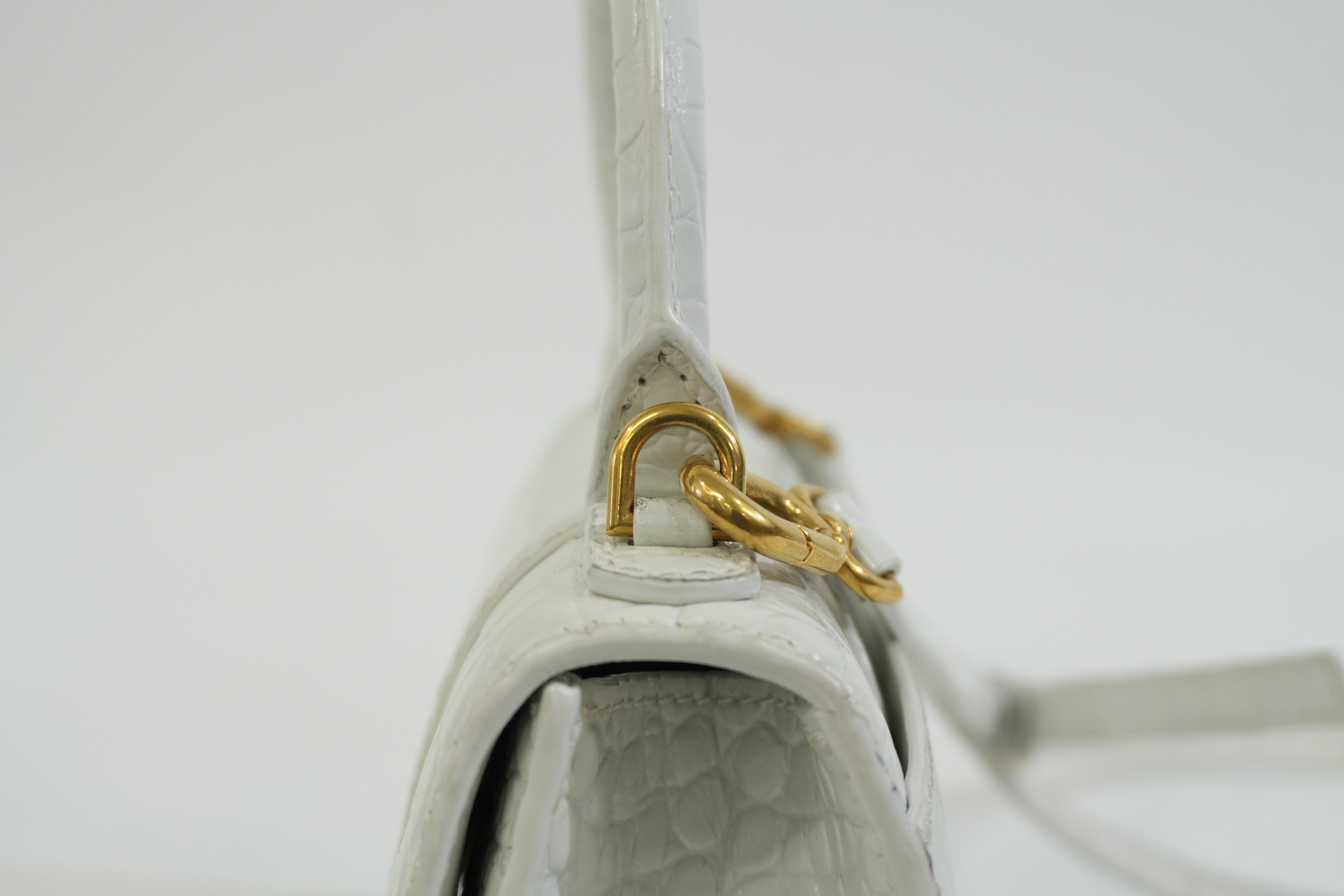 Balenciaga Hourglass XS Top Handle White