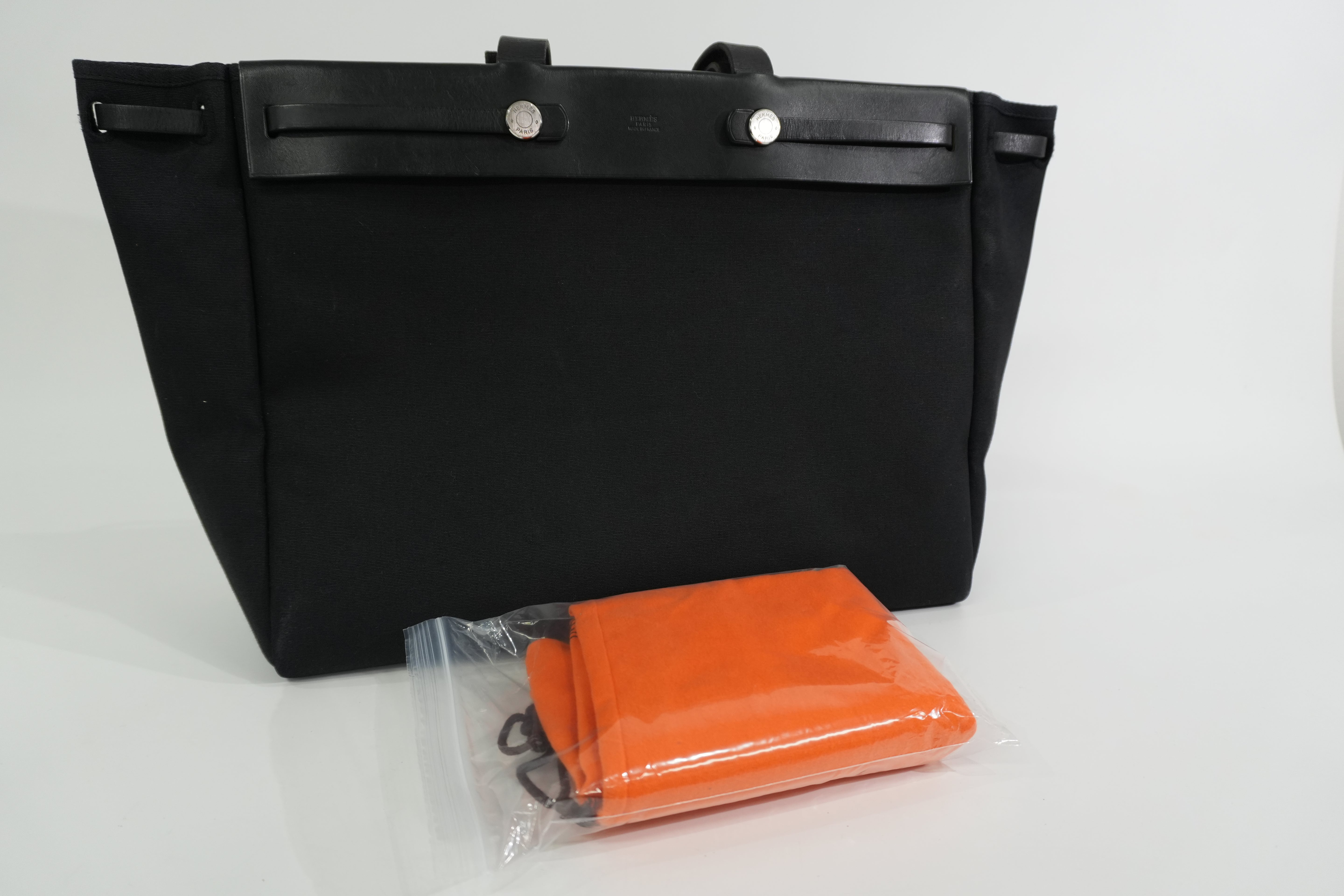 Pre-owned Hermes Herbag Cabas GM Tote Bag Black