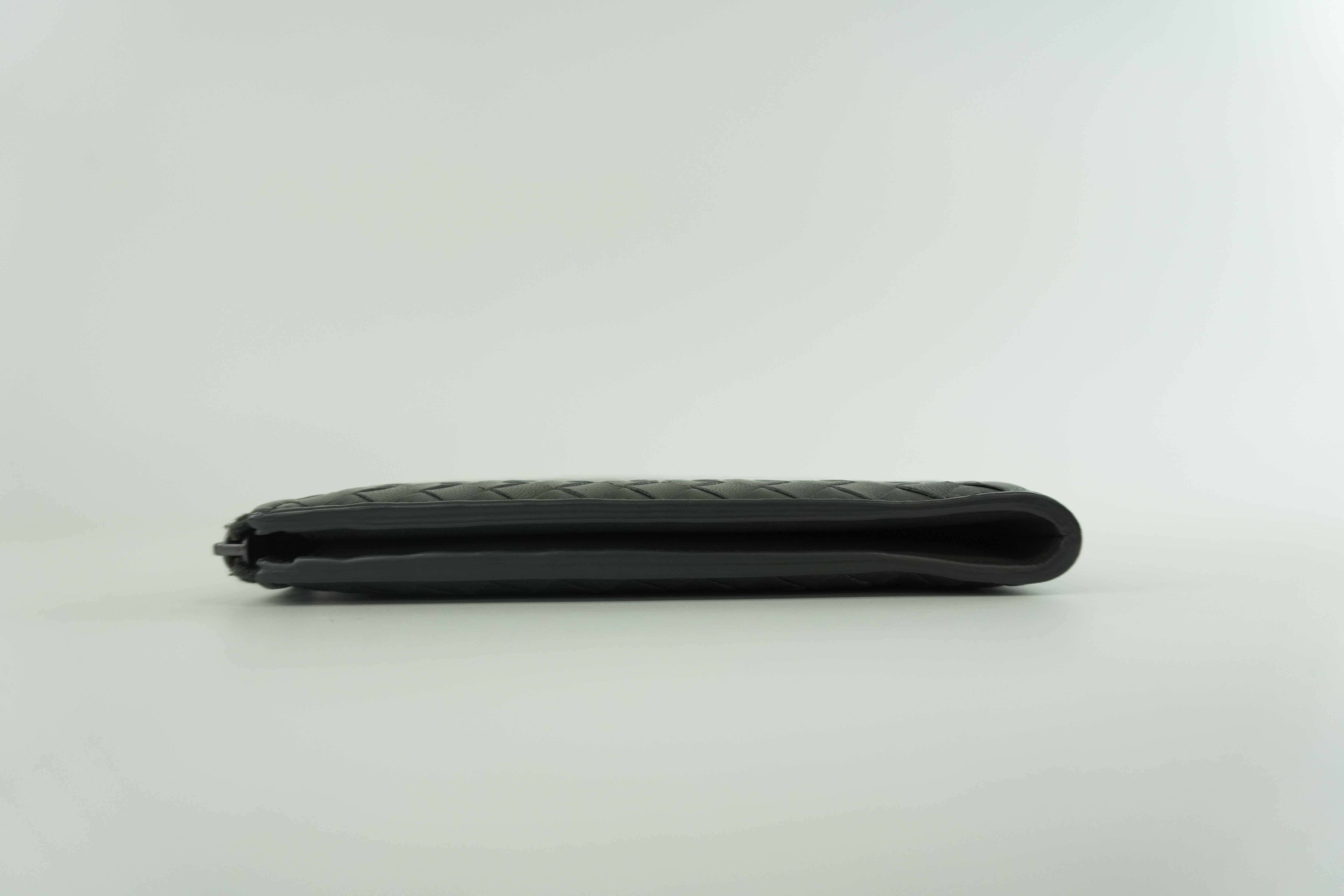 Pre-owned Bottega Veneta Leather Clutch Bag Gray