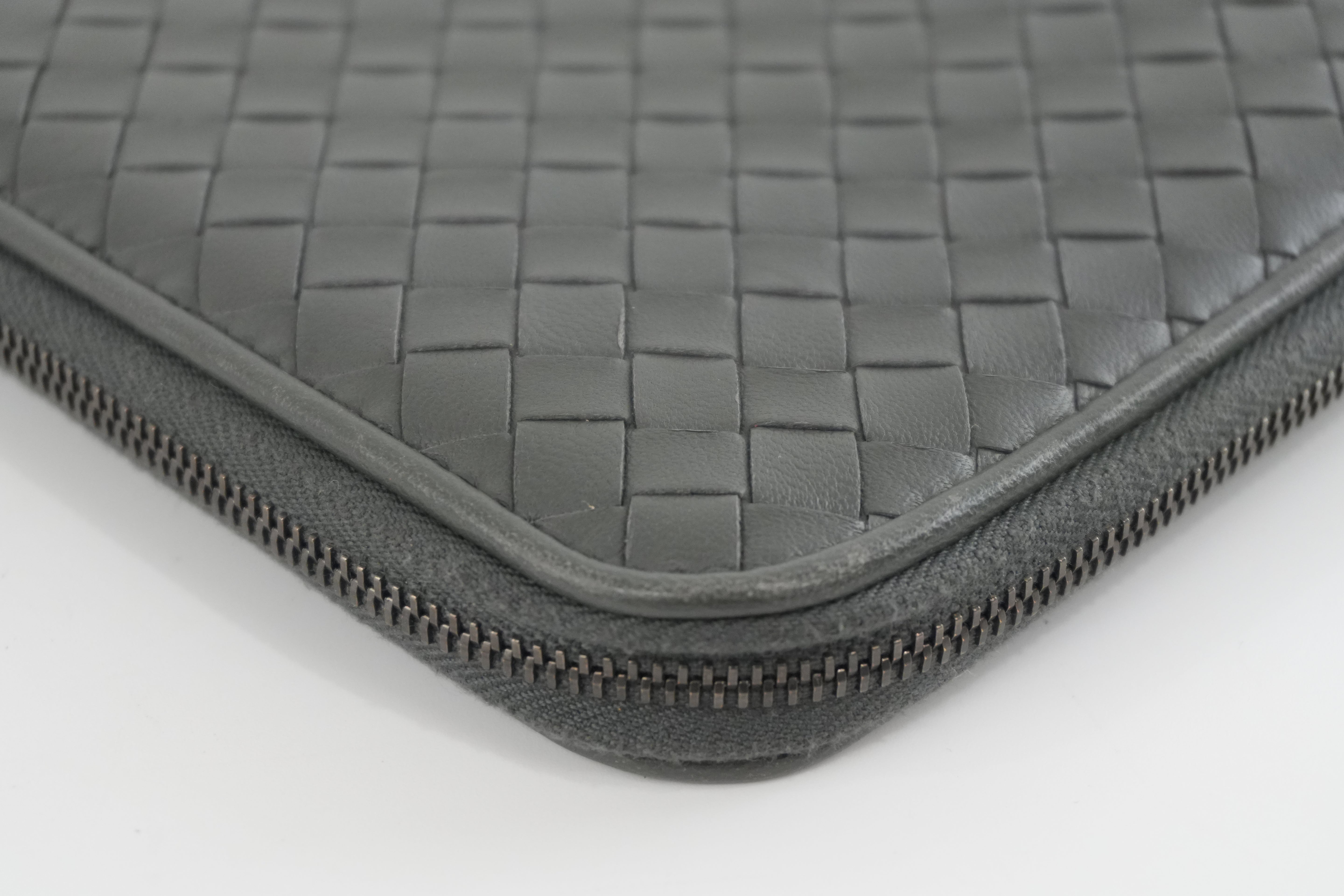 Pre-owned Bottega Veneta Leather Clutch Bag Gray