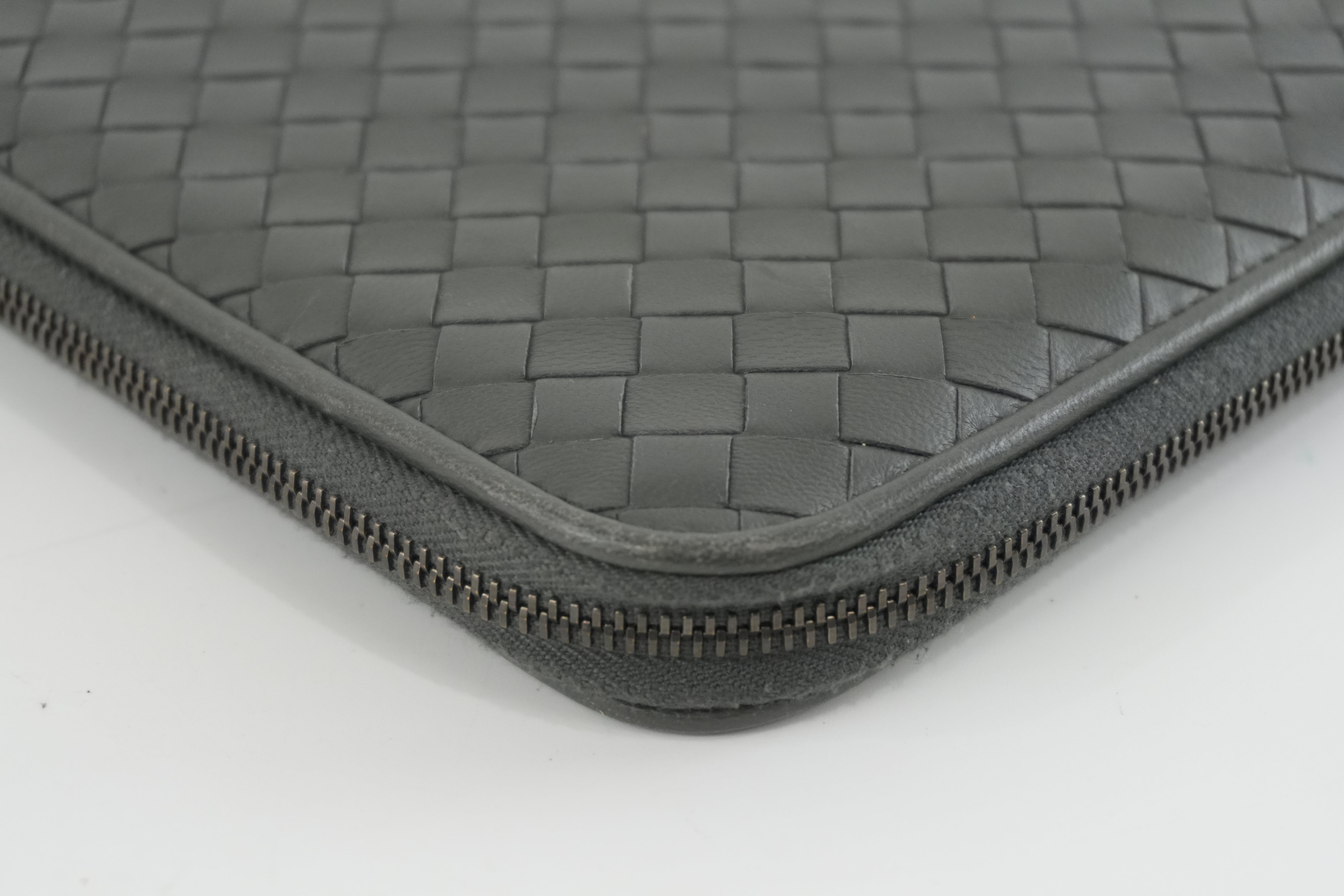 Pre-owned Bottega Veneta Leather Clutch Bag Gray