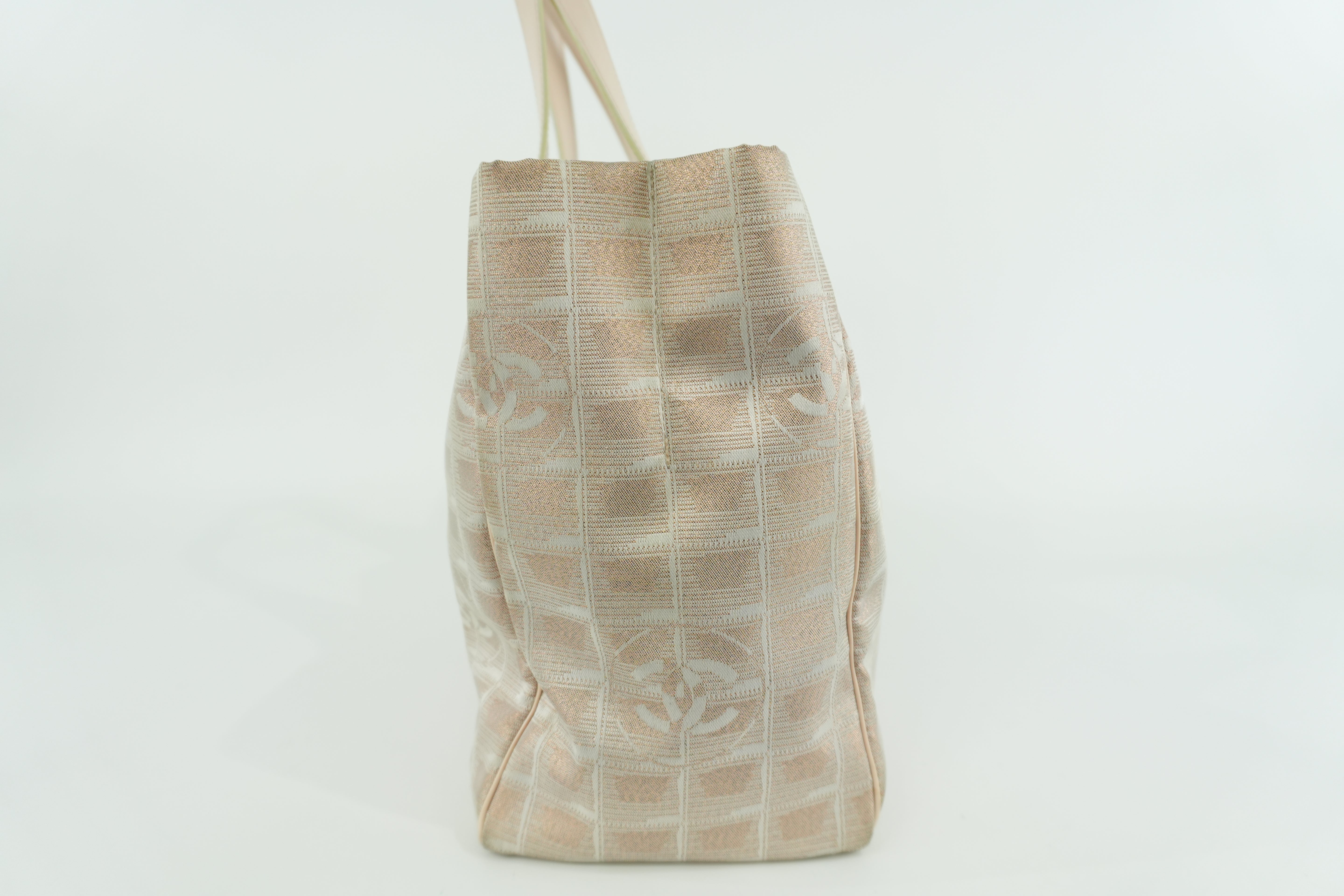 Chanel New Travel Line Tote MM Pink Nylon Used