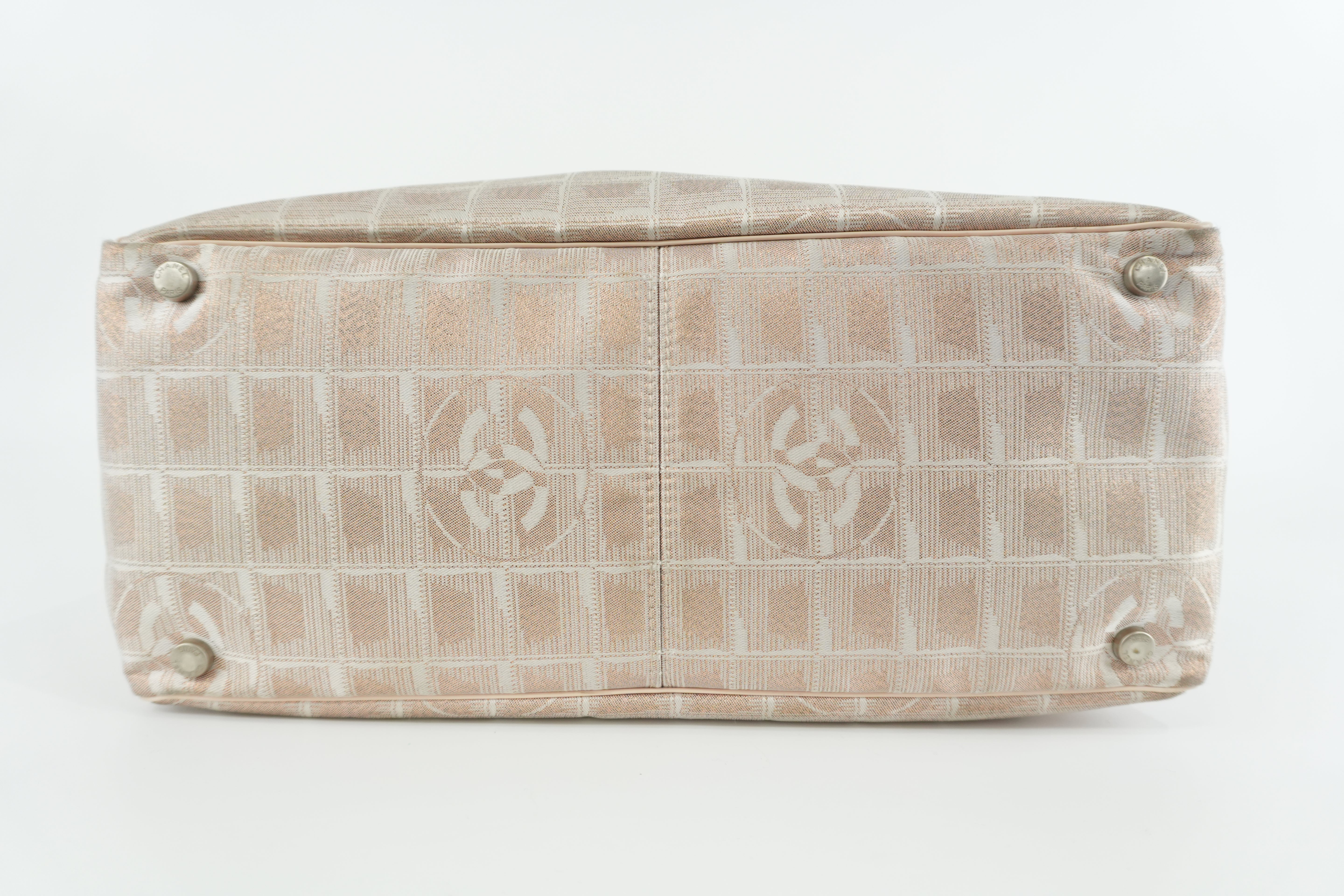 Chanel New Travel Line Tote MM Pink Nylon Used