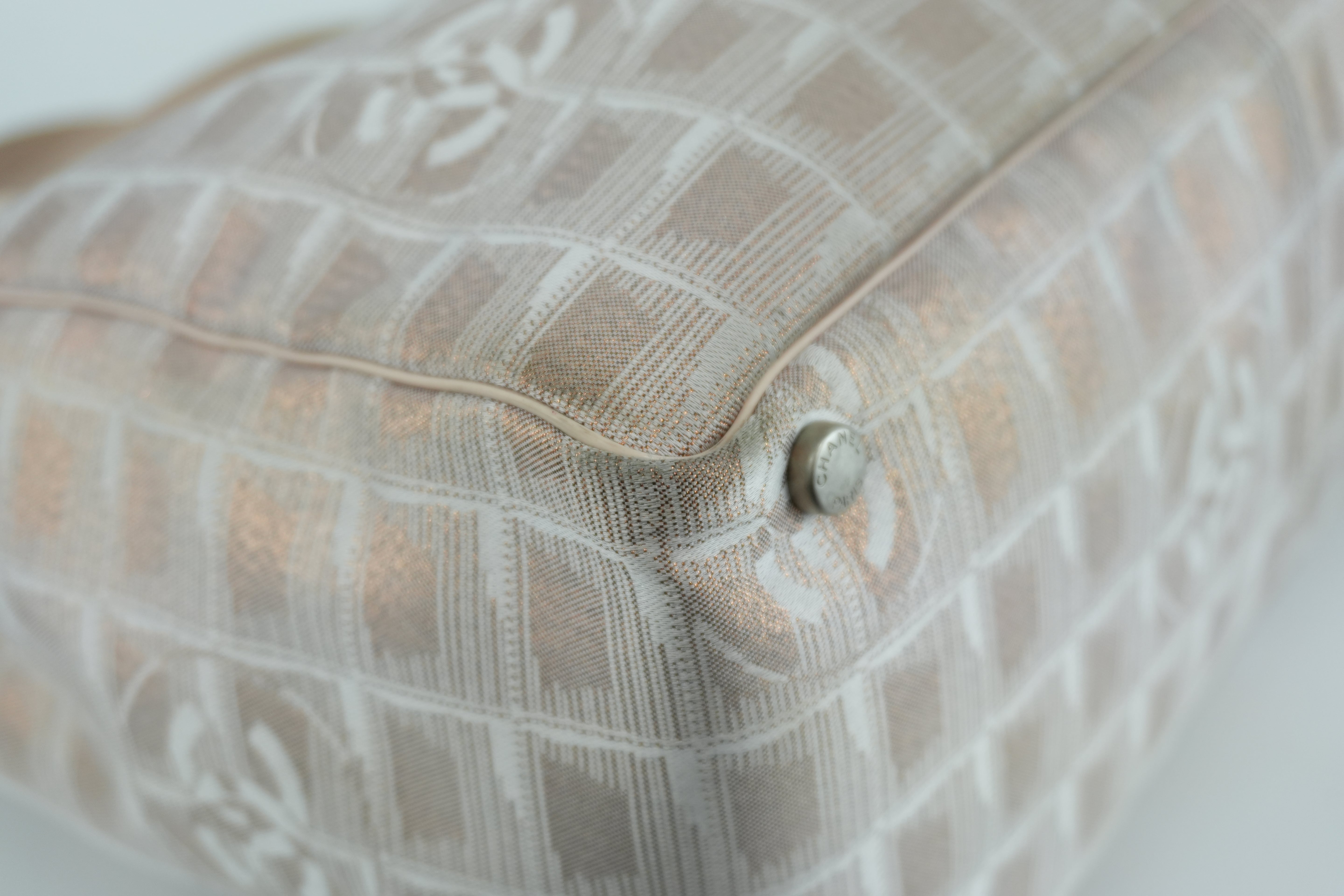 Chanel New Travel Line Tote MM Pink Nylon Used