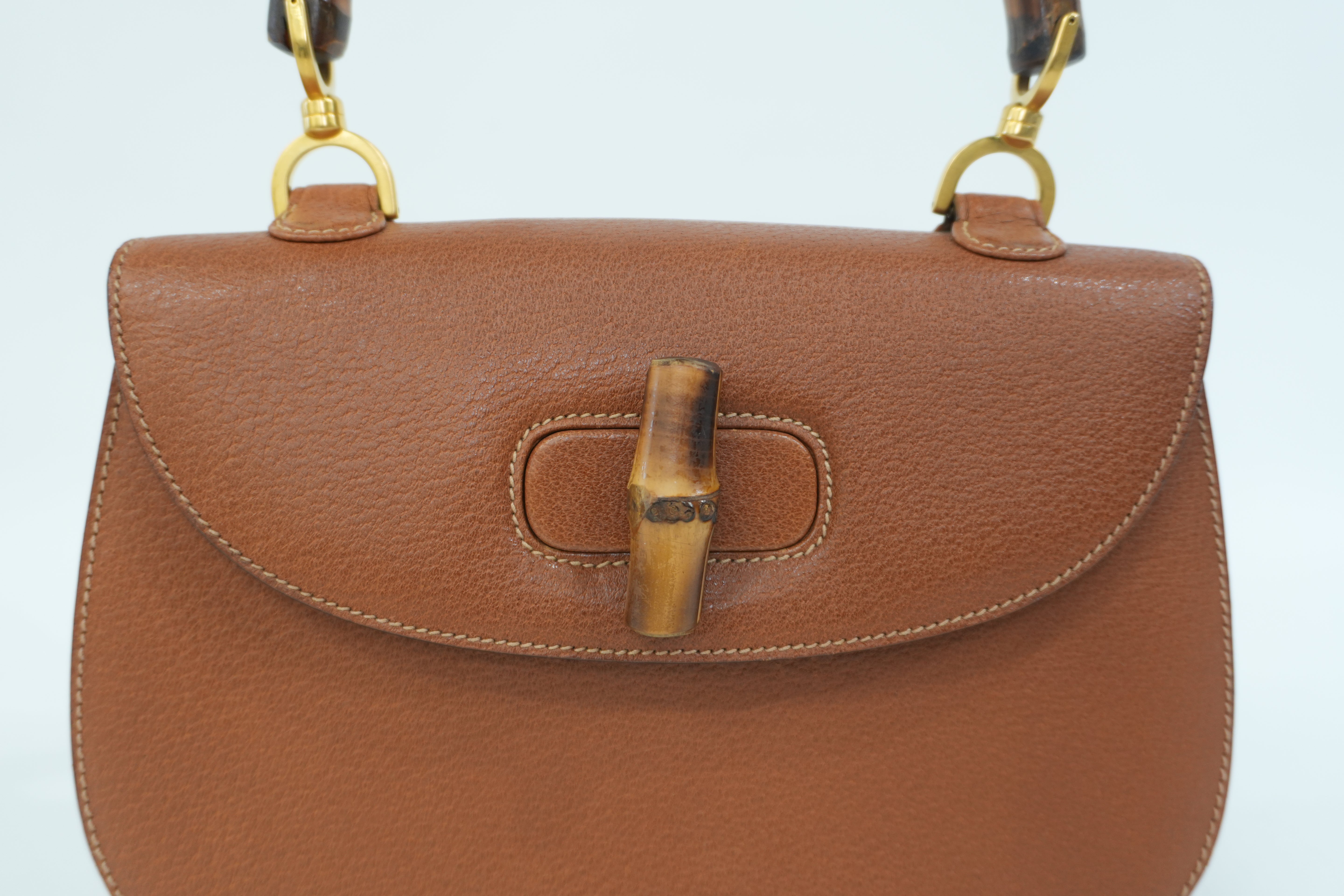 Pre-Owned Gucci Bamboo Handbag Brown