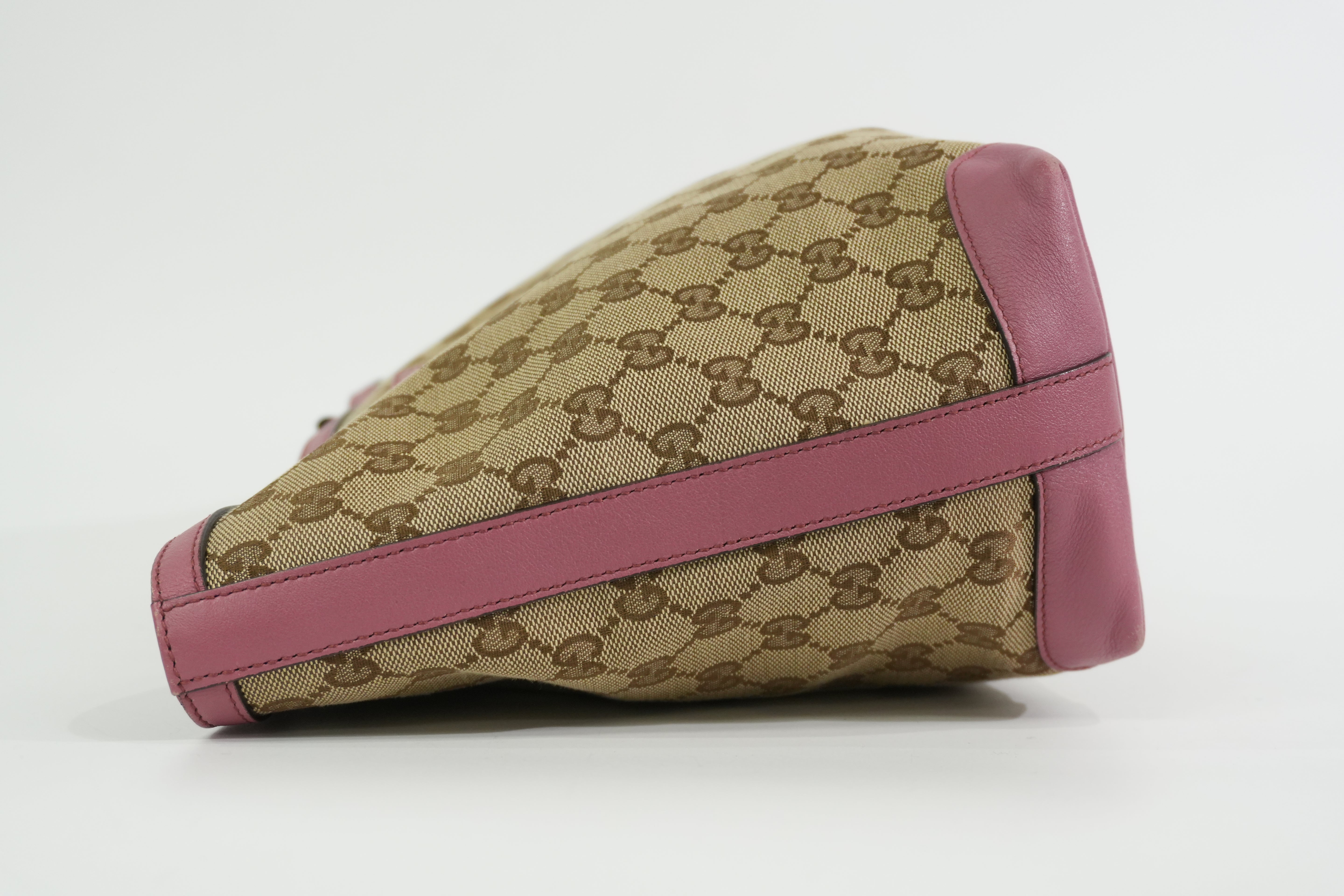 Pre-owned Gucci Bamboo Guccisima Handbag Pink