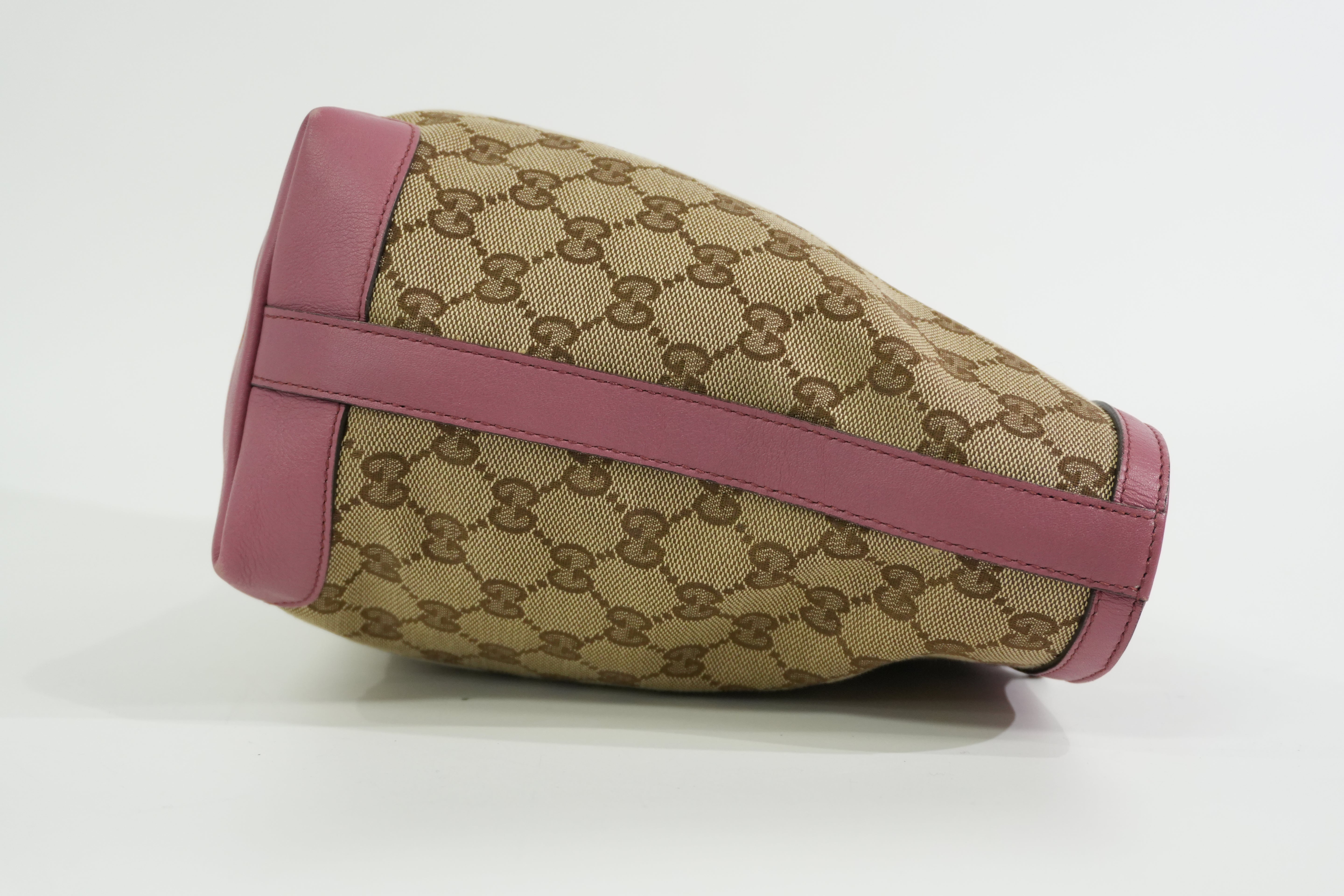 Pre-owned Gucci Bamboo Guccisima Handbag Pink