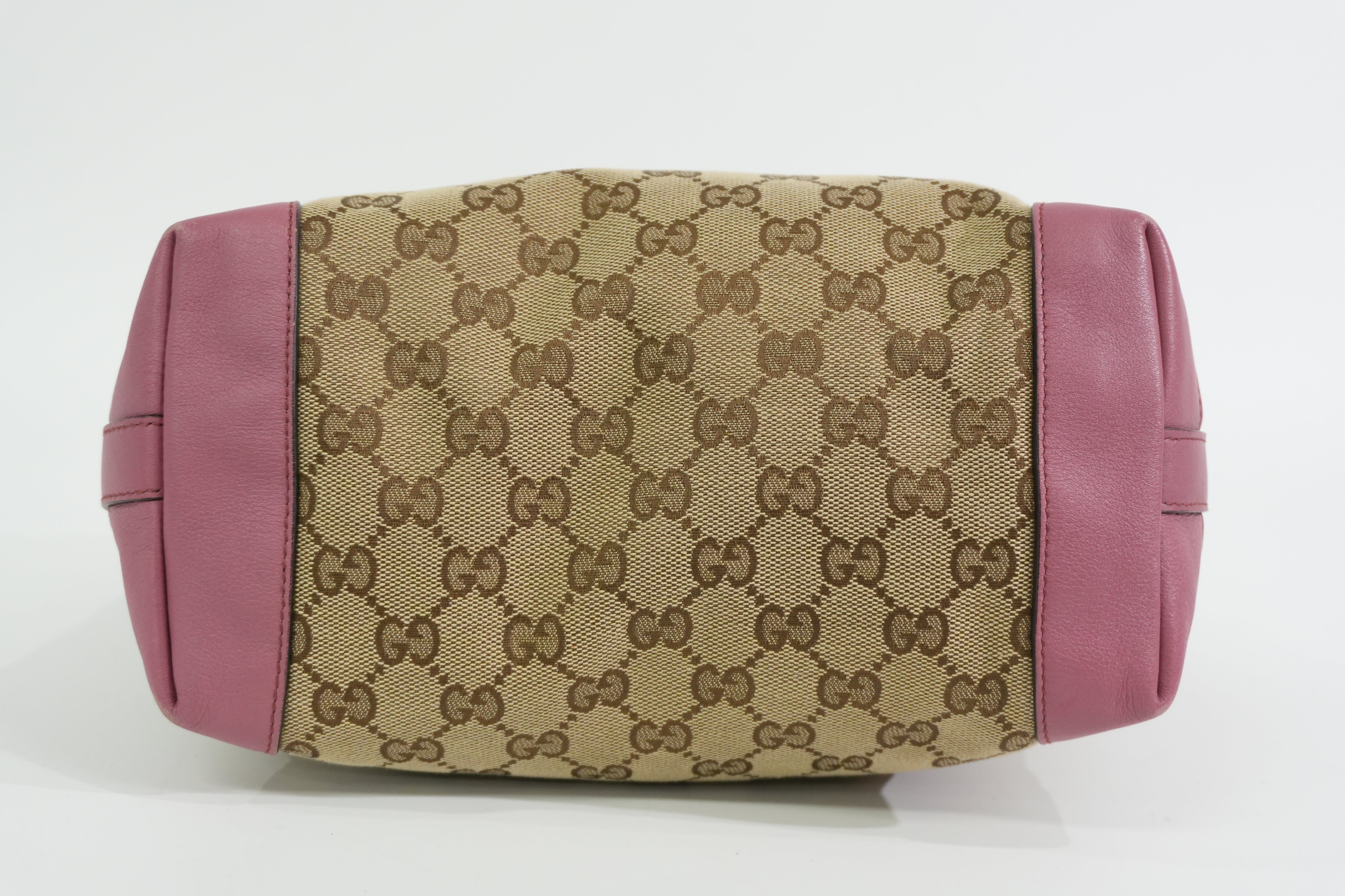 Pre-owned Gucci Bamboo Guccisima Handbag Pink