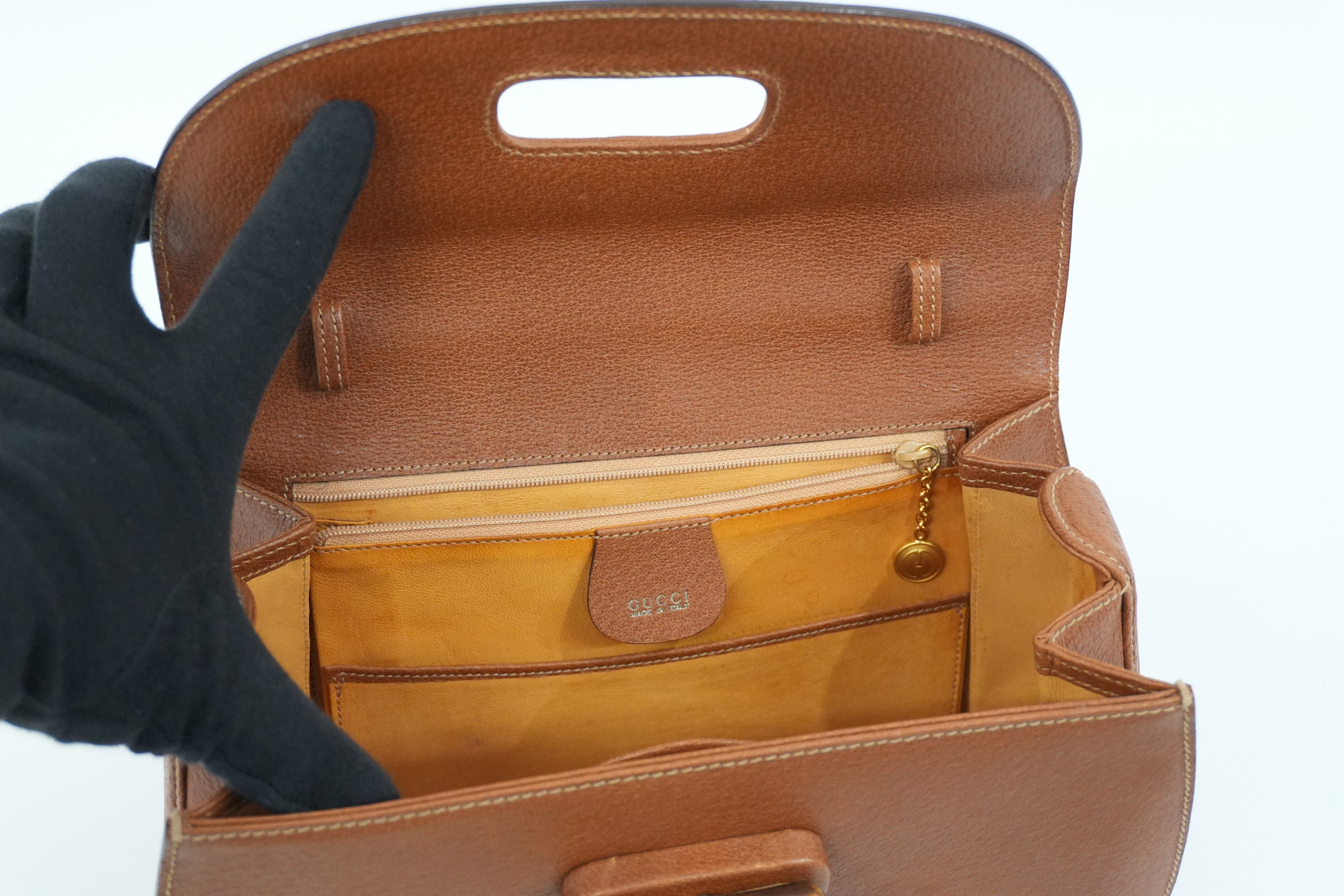 Pre-Owned Gucci Bamboo Handbag Brown